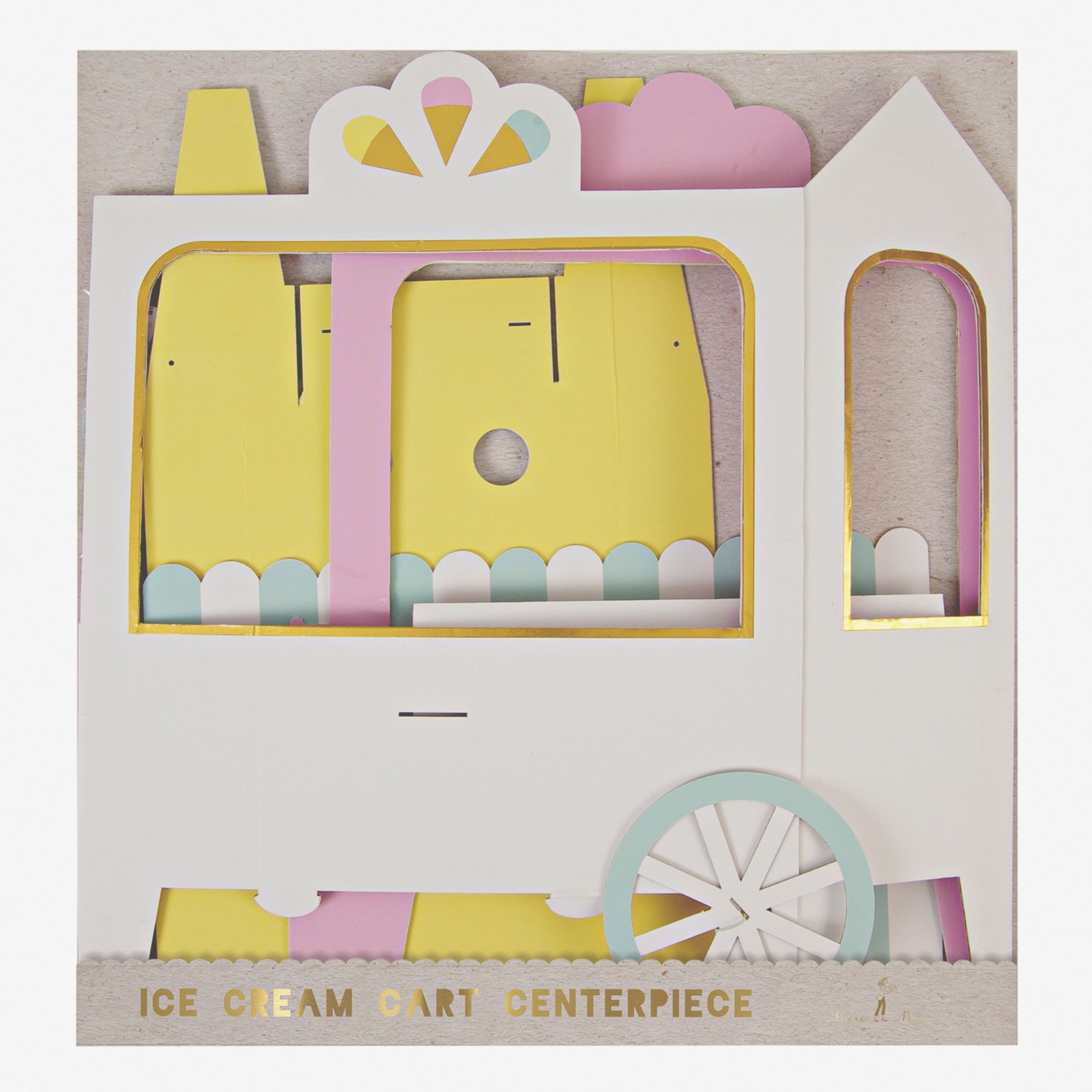 Ice Cream Cart Centerpiece - Dondurma Arabası Masa Süsü