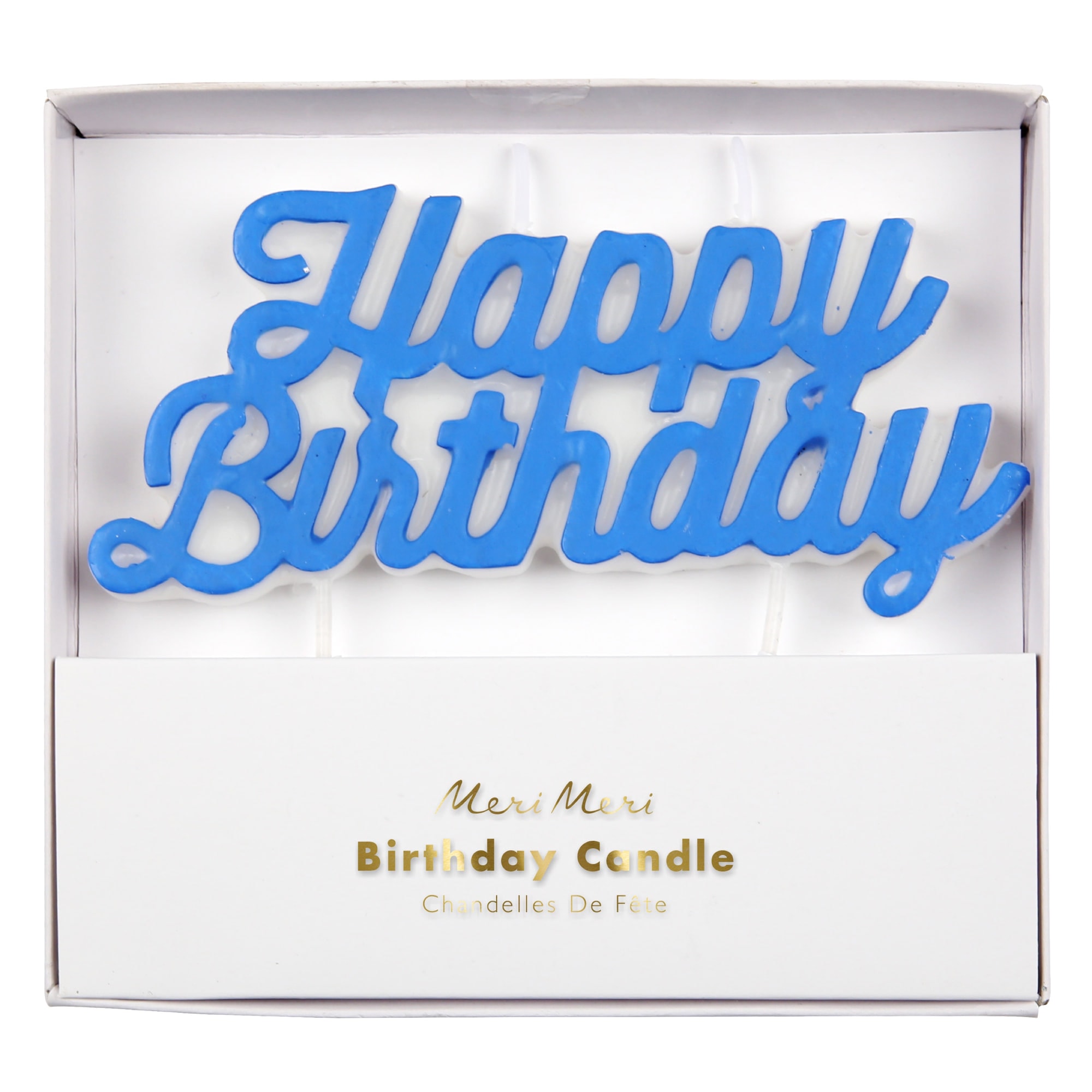 Blue Happy Birthday Candle - Happy Birthday Mavi Mum