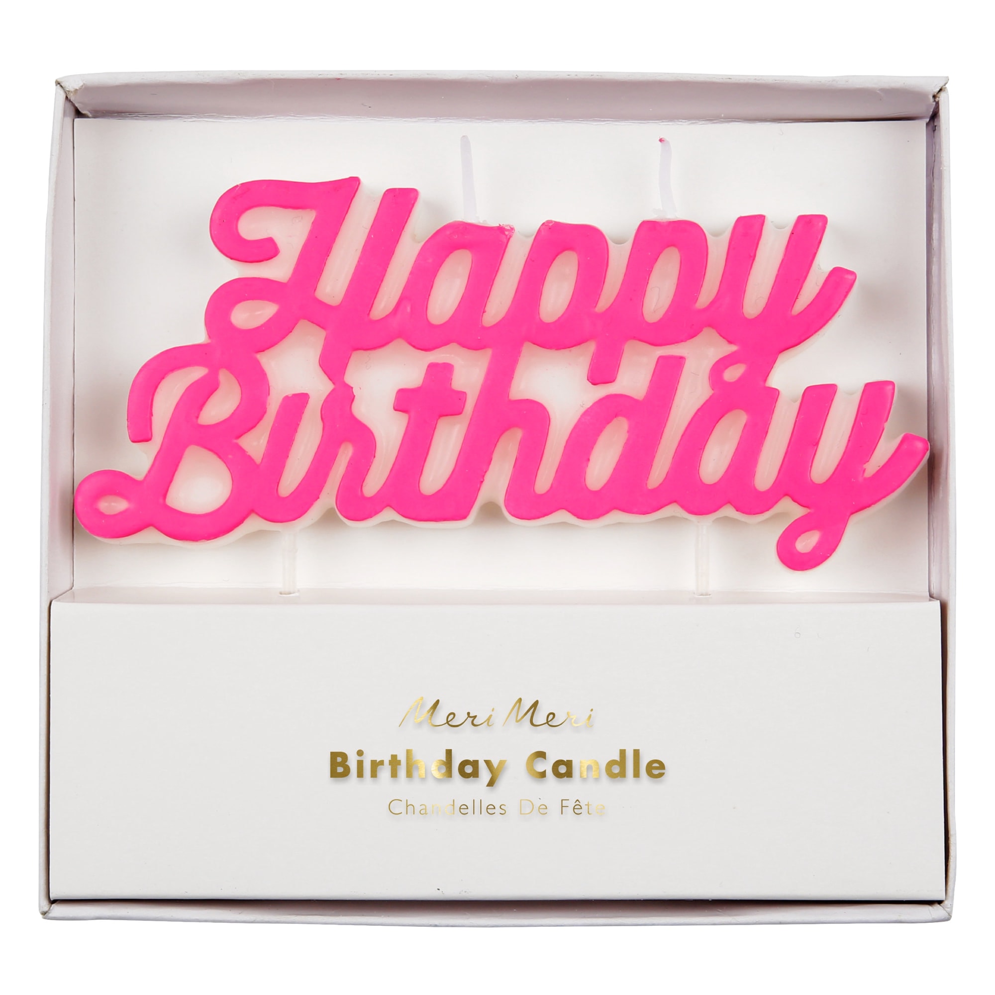 Pink Happy Birthday Candle - Happy Birthday Pembe Mum