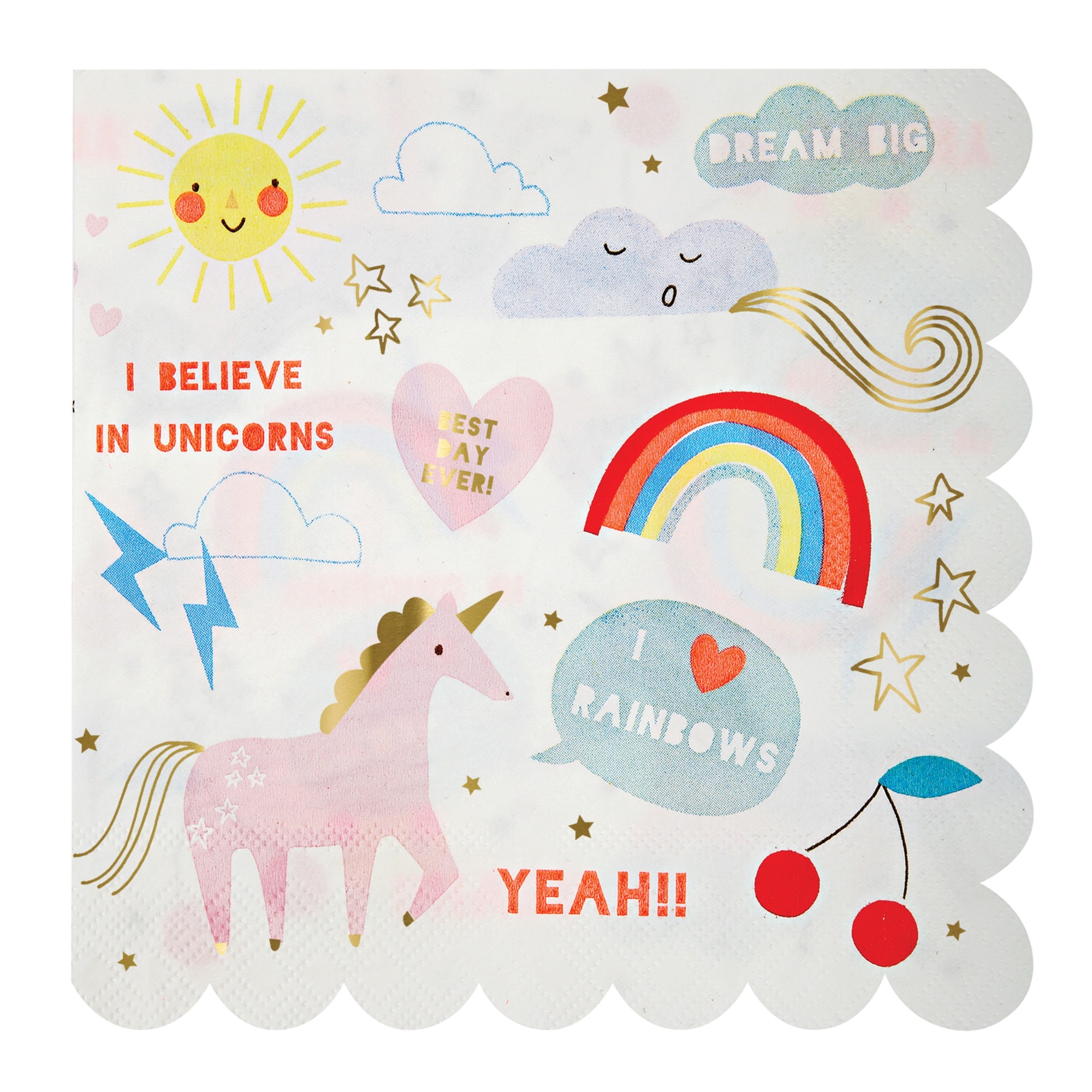 I Believe In Unicorns Large Napkins - Unicorn Peçete - L
