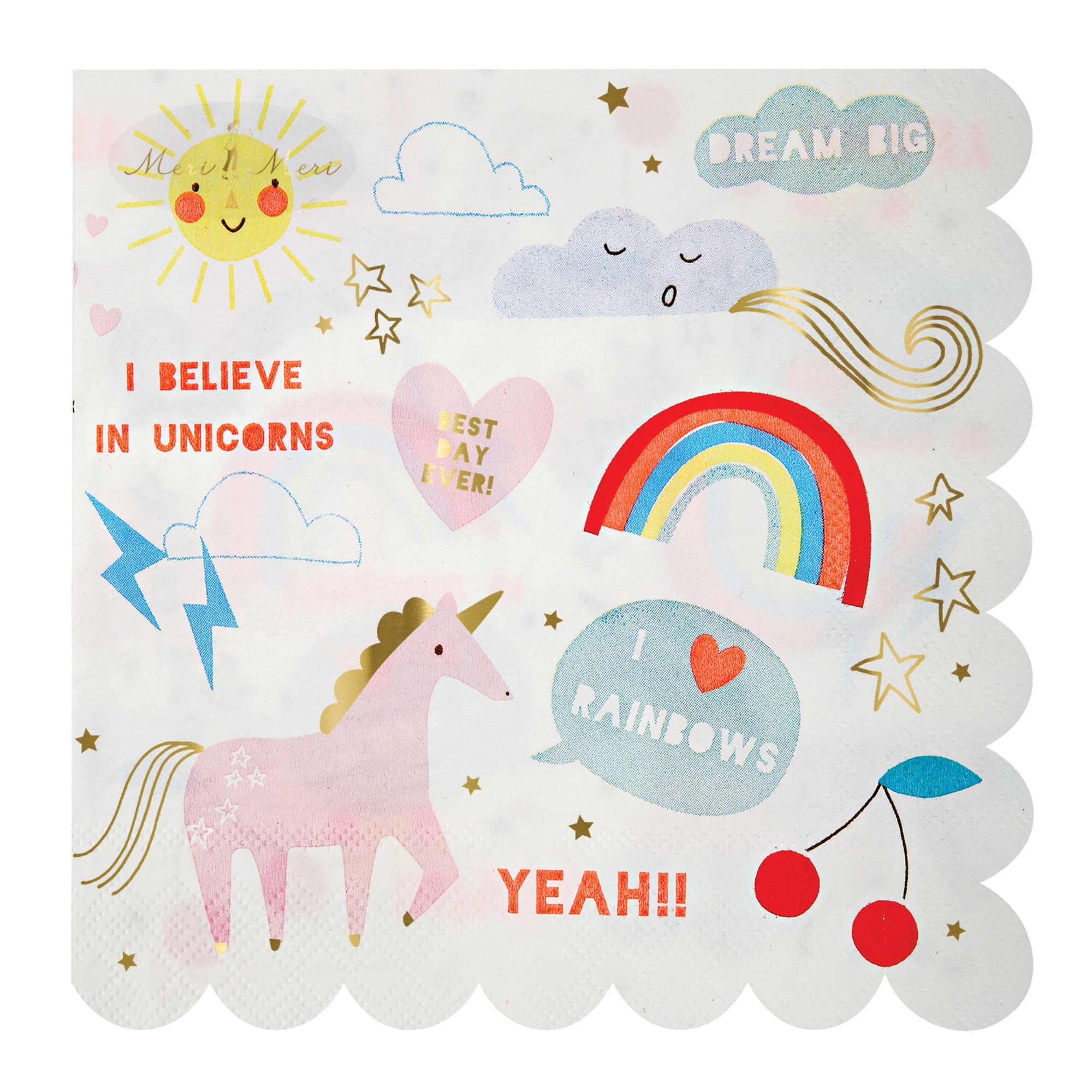 I Believe In Unicorns Large Napkins - Unicorn Peçete - L