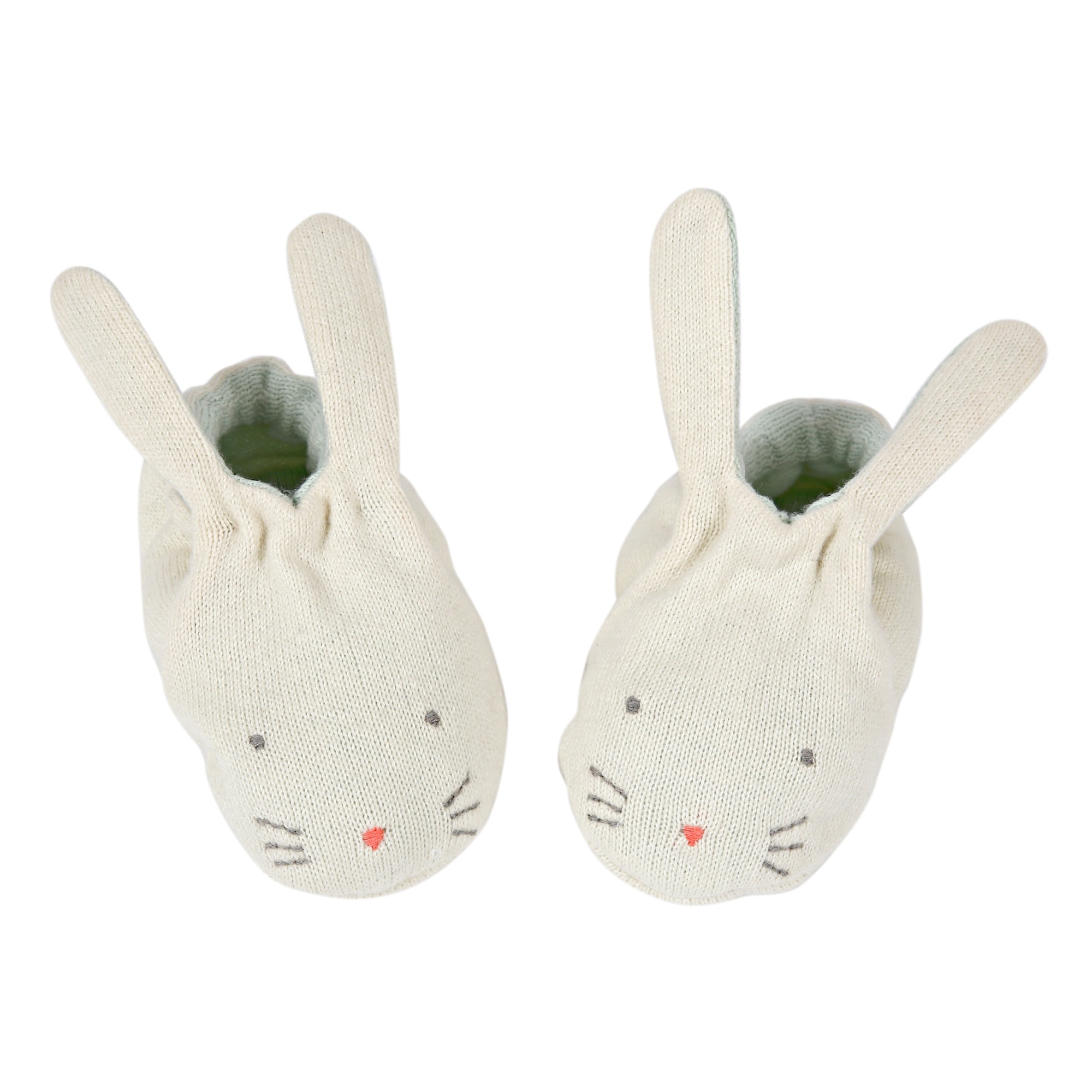 Mint Bunny Baby Booties - Mint Tavşanlı Bebek Patiği