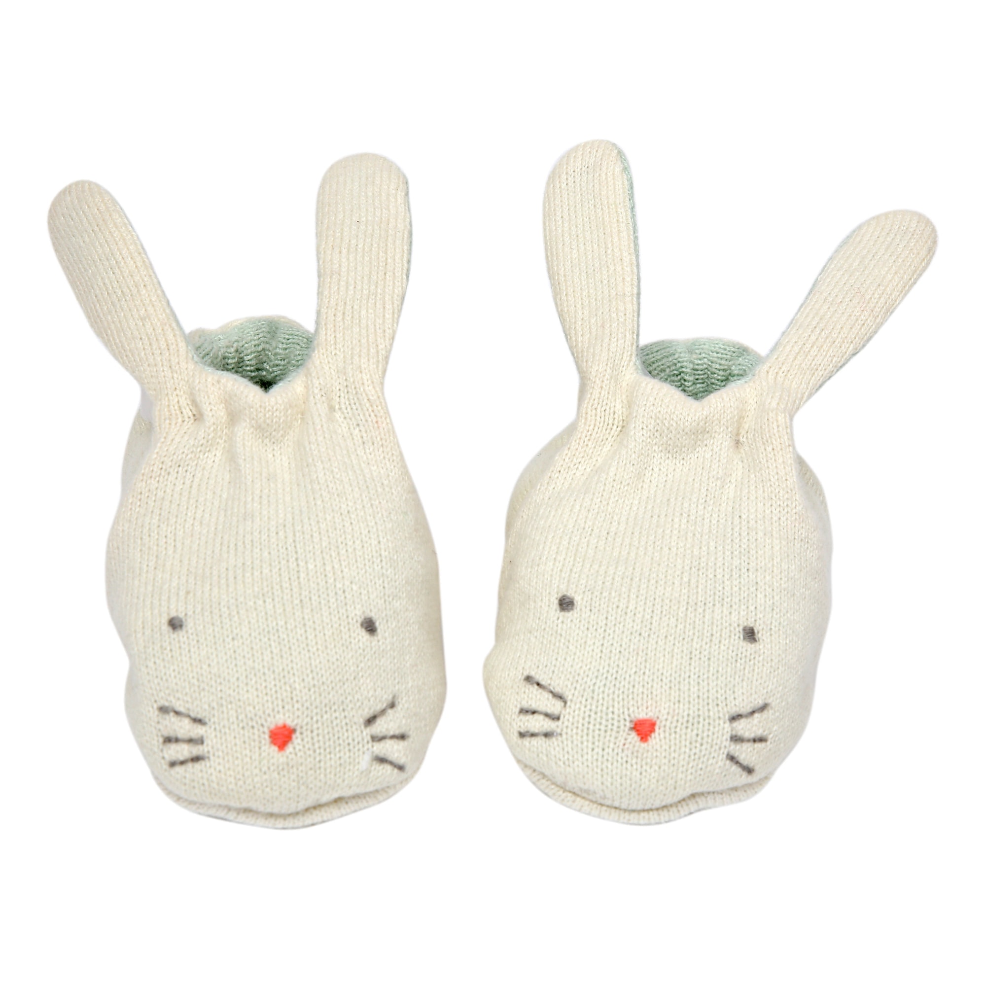 Mint Bunny Baby Booties - Mint Tavşanlı Bebek Patiği