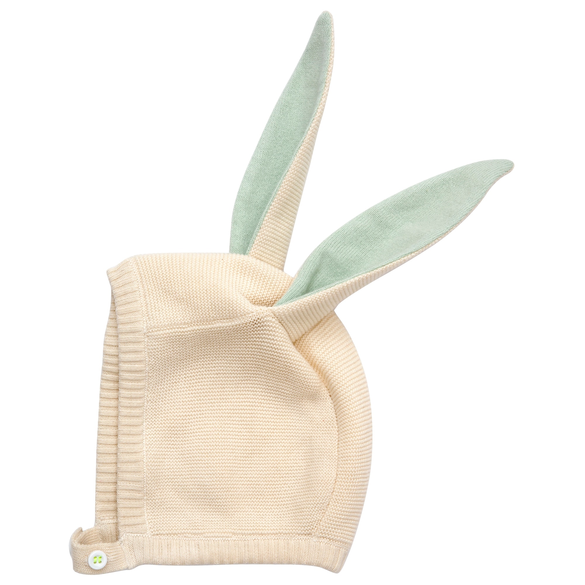 Mint Bunny Baby Bonnet - Mint Tavşanlı Bebek Başlığı