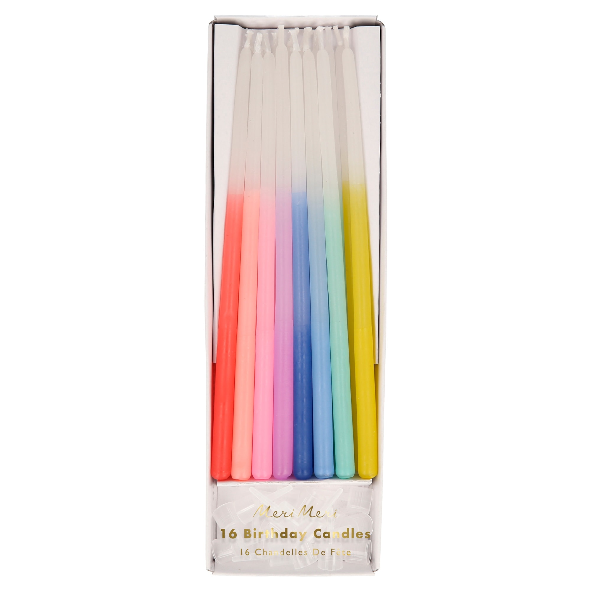 Rainbow Dipped Tapered Candles - Renkli Mumlar
