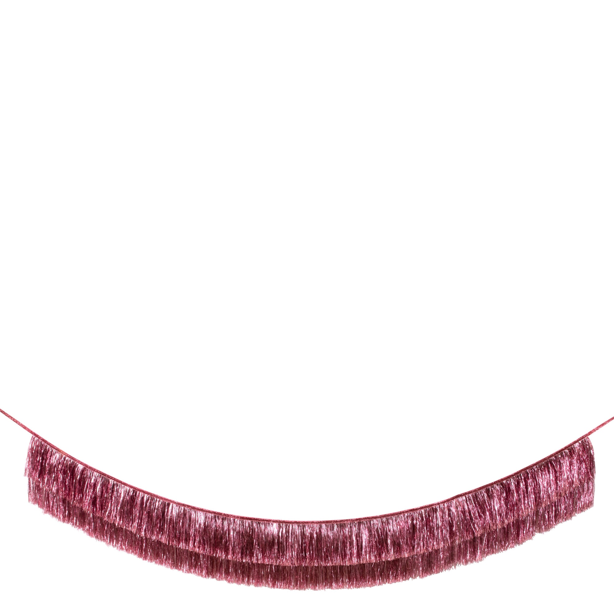Pink Tinsel Fringe Garland - Pembe Püsküllü Asılan Süs