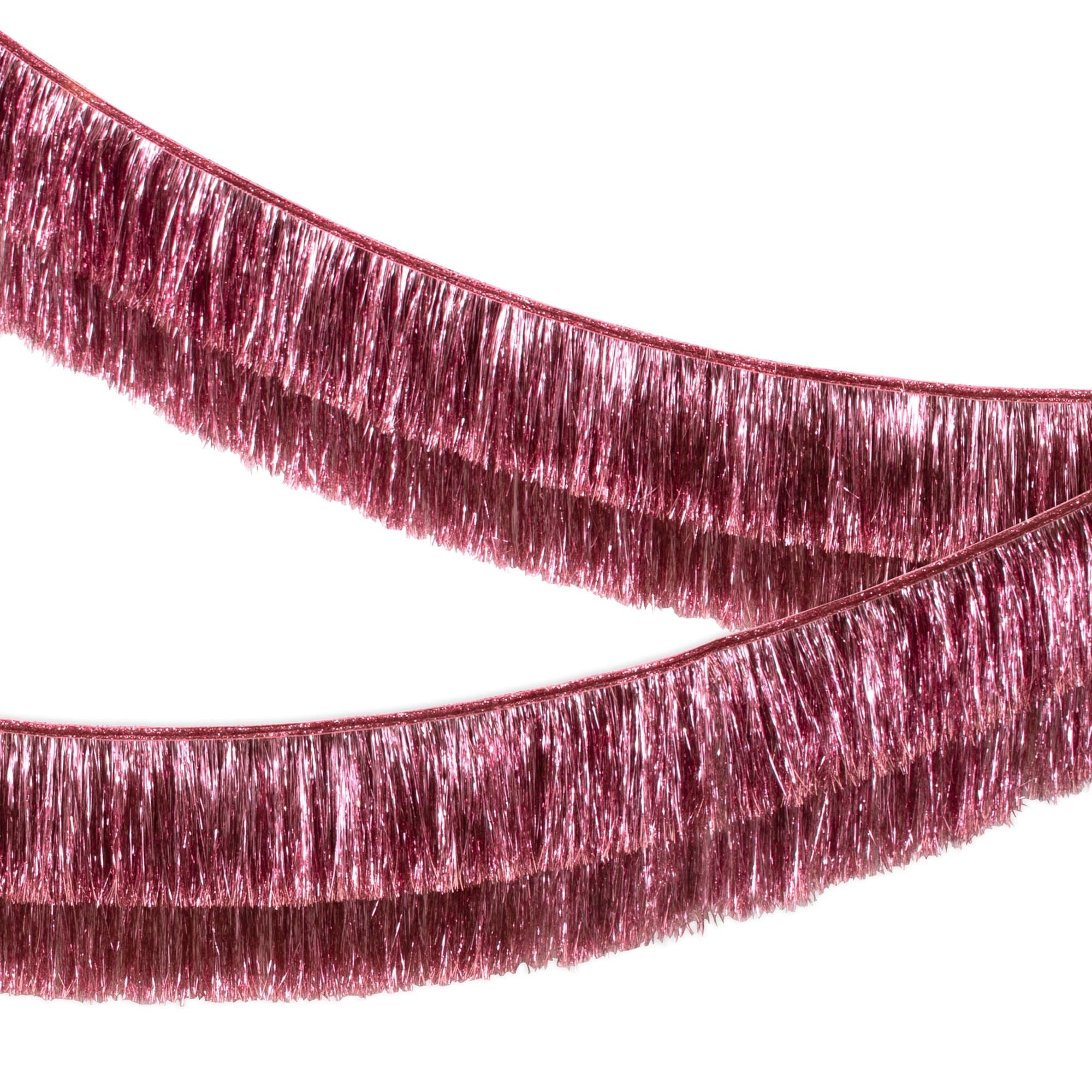 Pink Tinsel Fringe Garland - Pembe Püsküllü Asılan Süs