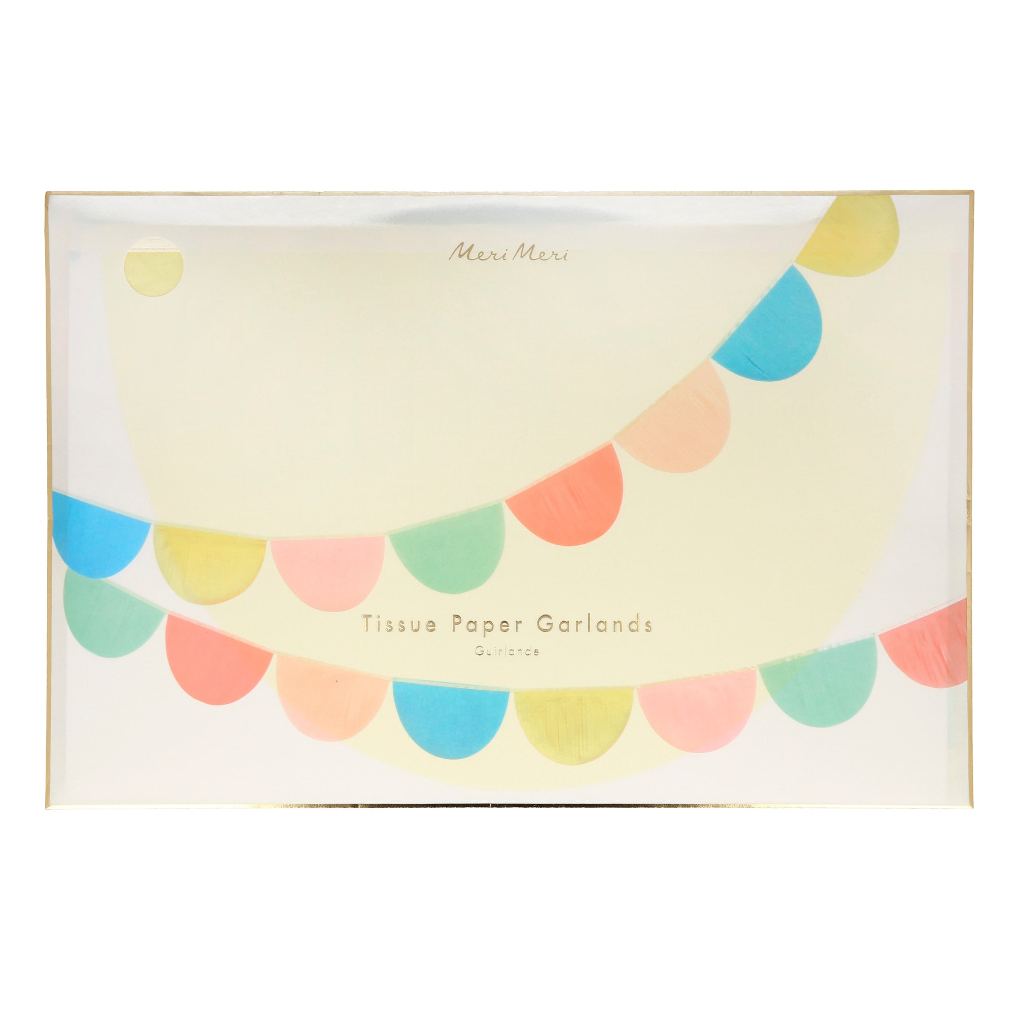 Rainbow Tissue Paper Scallop Garlands - Gökkuşağı Yarım Ay Asılan Süs