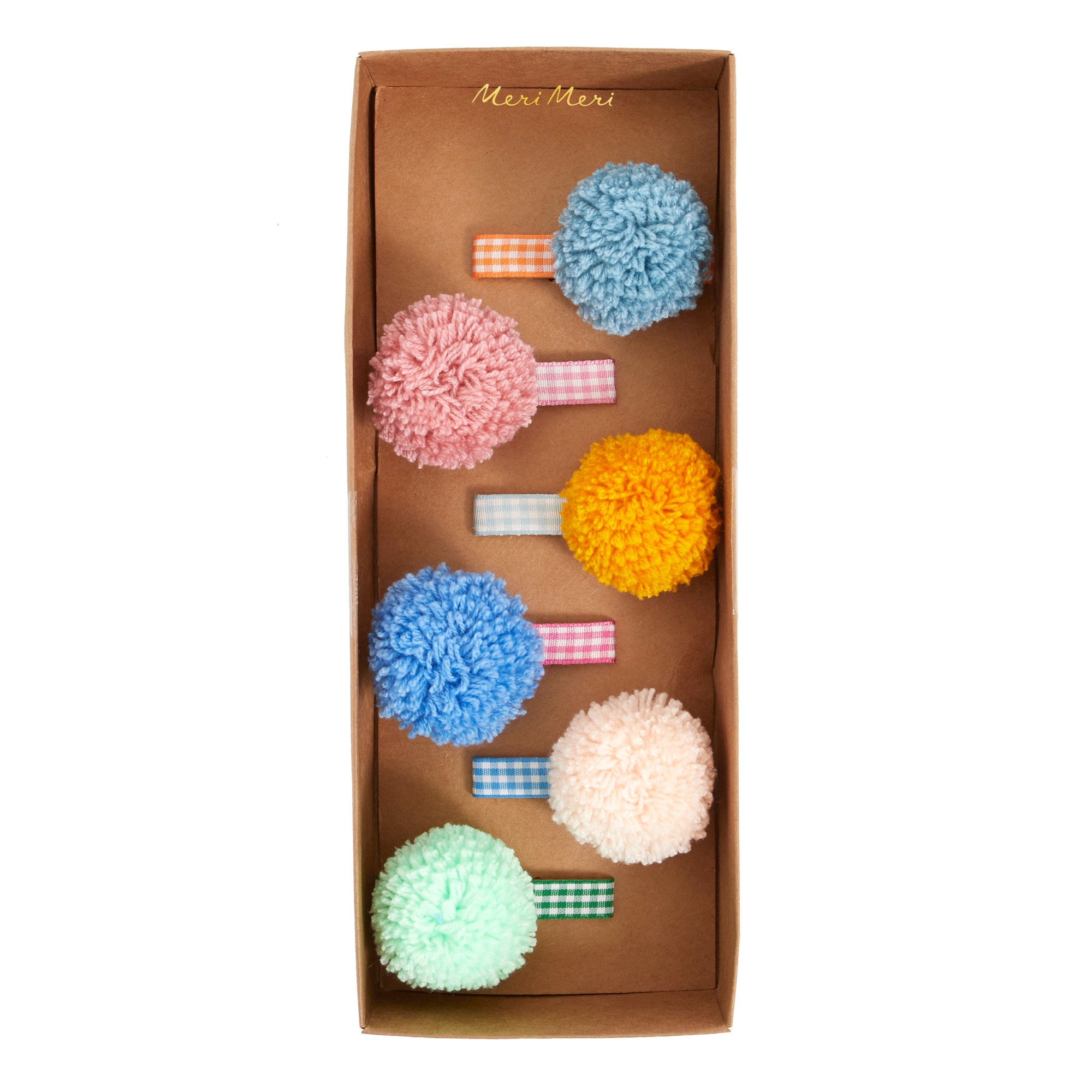 Big Pom Pom Hair Clips - Ponponlu Büyük Tokalar