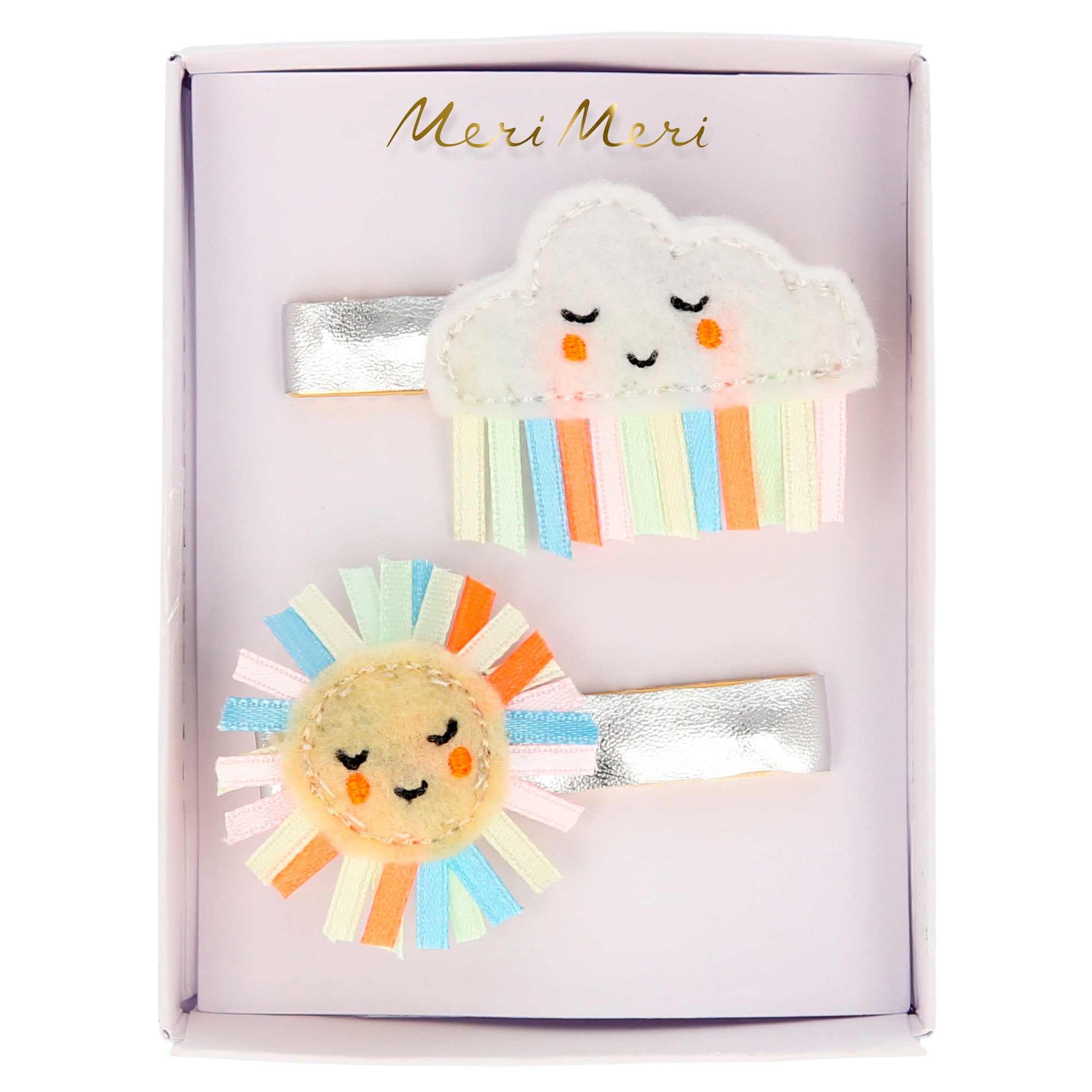 Rainbow Sun & Cloud Hair clips - Gökkuşağı Güneş & Bulut Tokalar - 2li