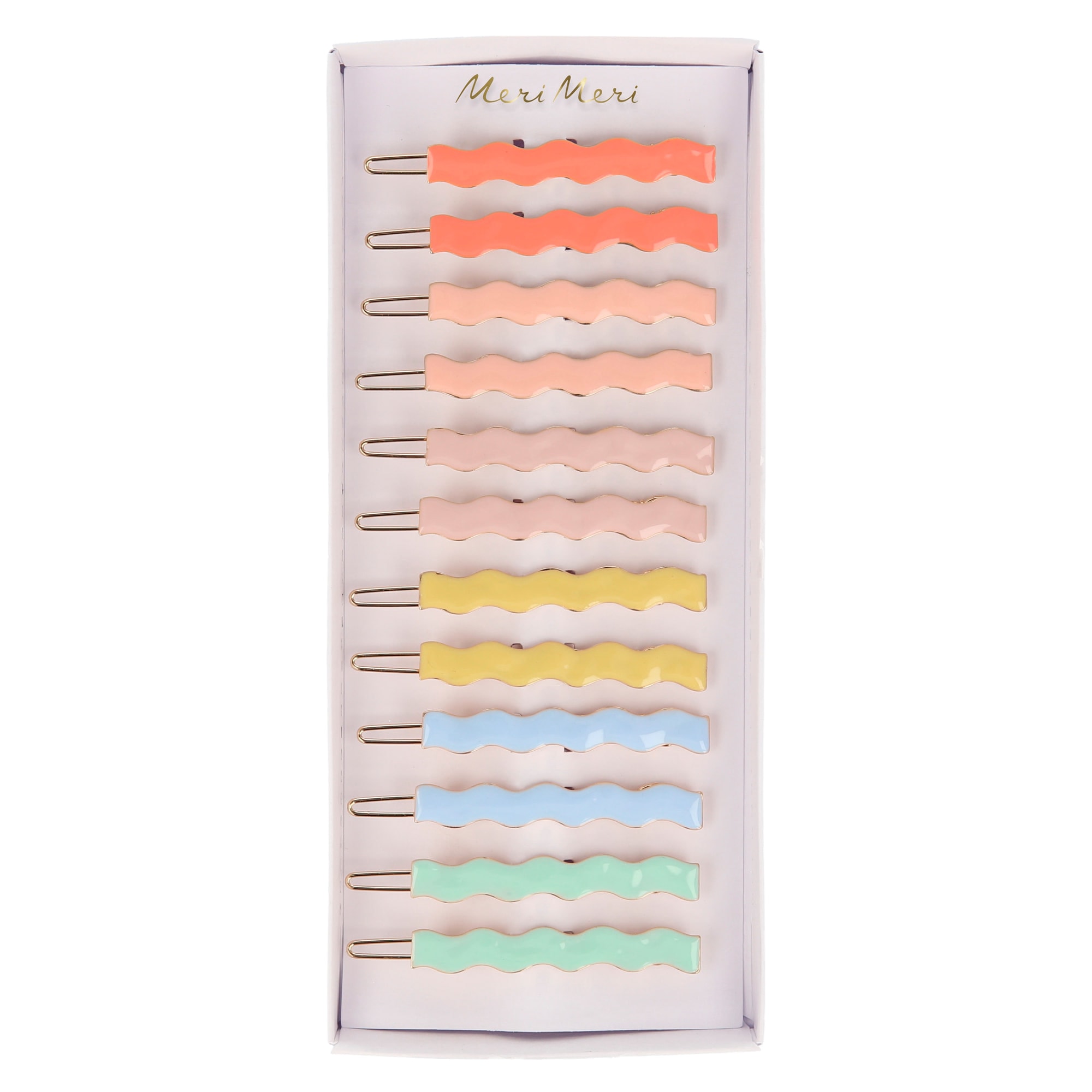 Rainbow Enamel Hair Clips - Renkli Tokalar - 12'li
