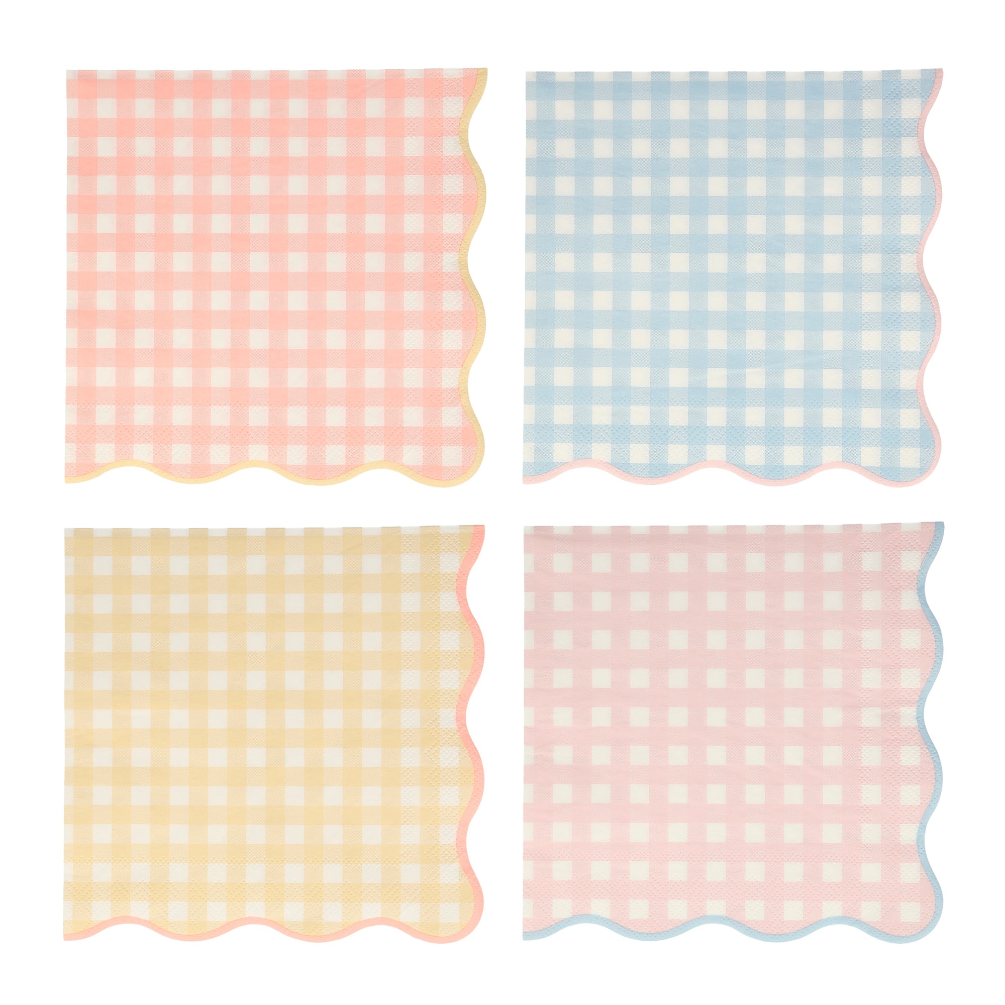 Gingham Napkins - Damalı Peçeteler - L - 20'li
