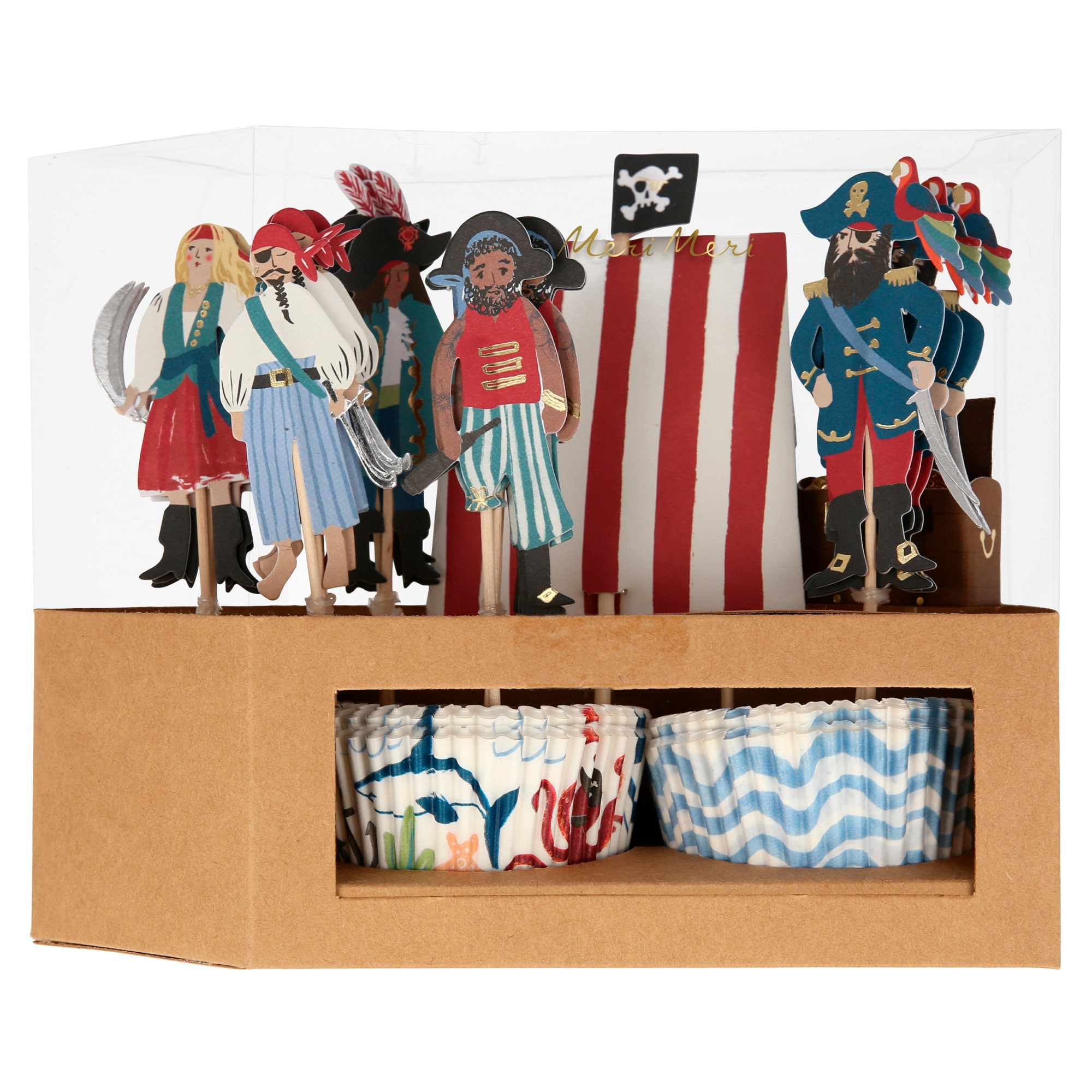 Pirate Ship Cupcake Kit - Korsan Gemisi Cupcake Seti - 24'lü