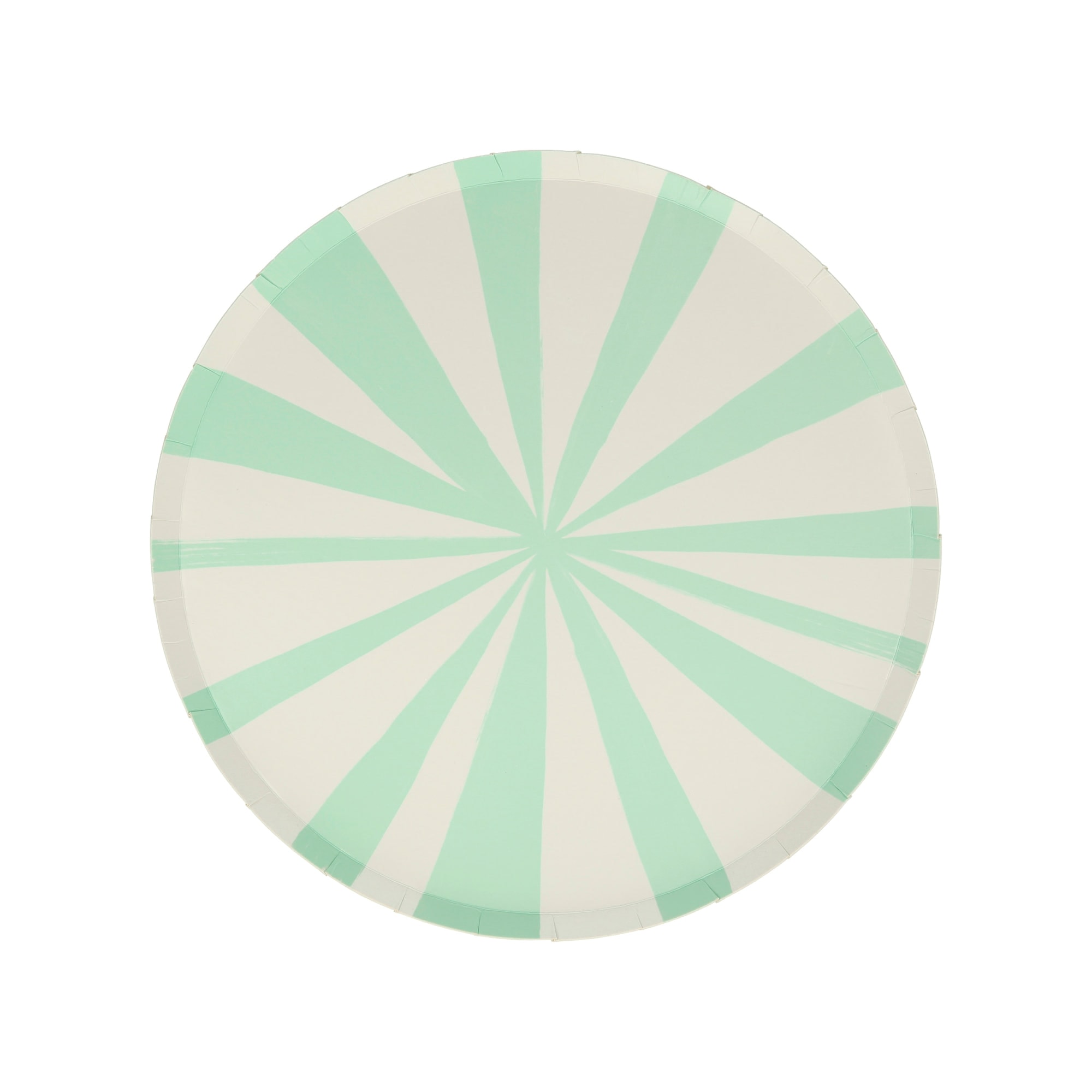 Mint Stripe Plate - Mint Çizgili Tabaklar - S - 8'li