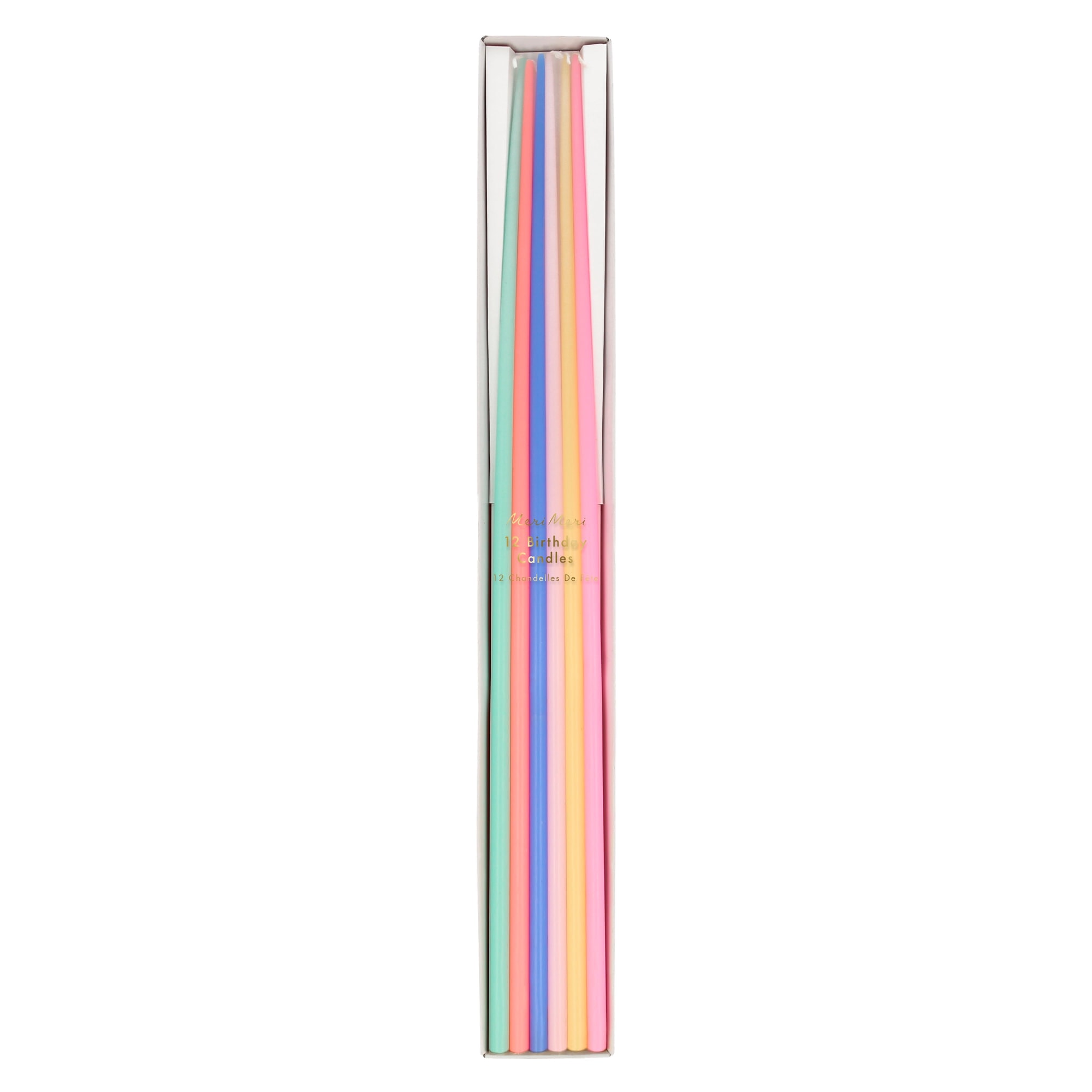 Mixed Tall Tapered Candles - Karışık Uzun Mumlar - 12'li