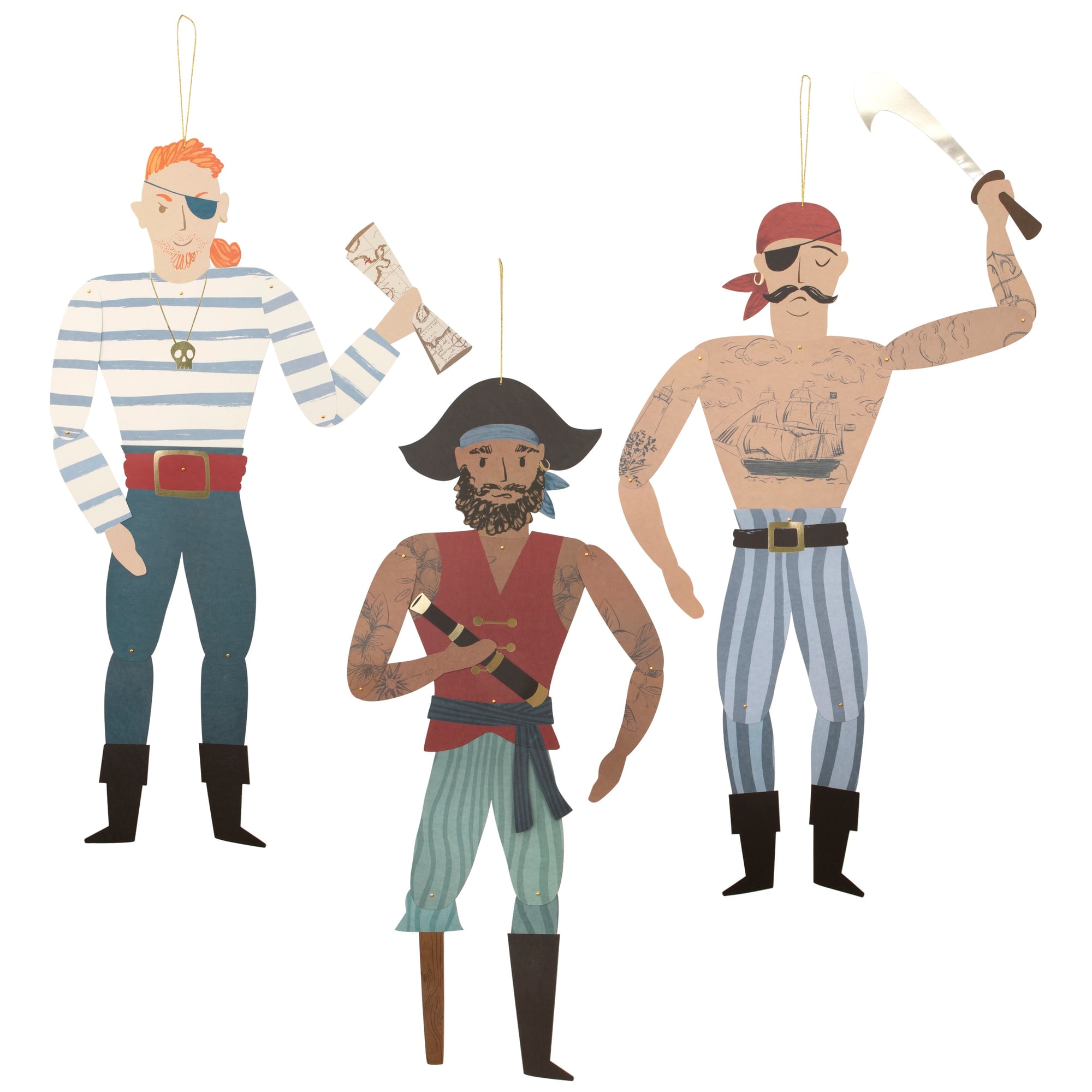 Giant Pirate Decorations - Dev Korsan Dekorlar - 3lü