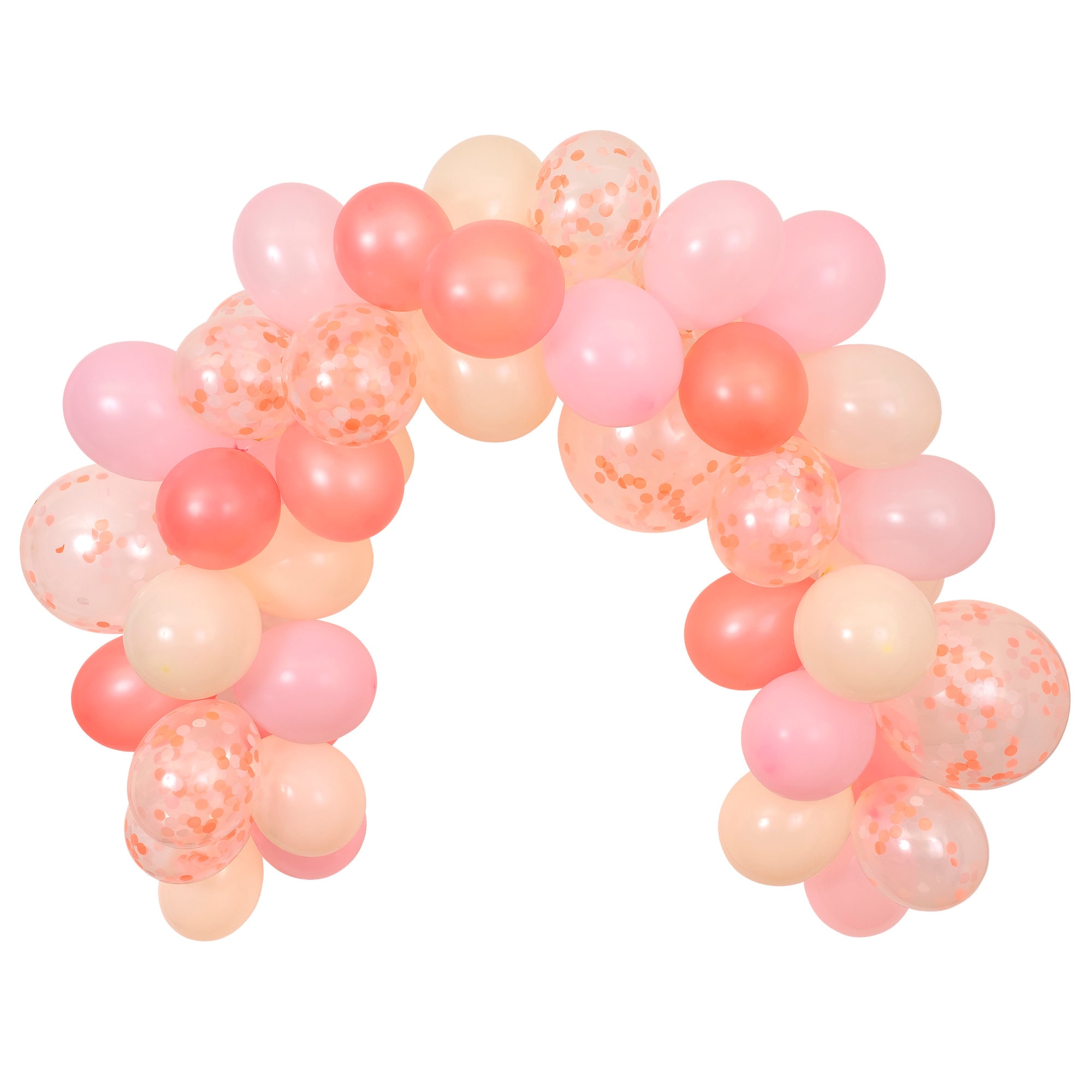 Pink Balloon & Streamer Garland - Pembe Balonlar & Renkli Şeritler  - 50 balon
