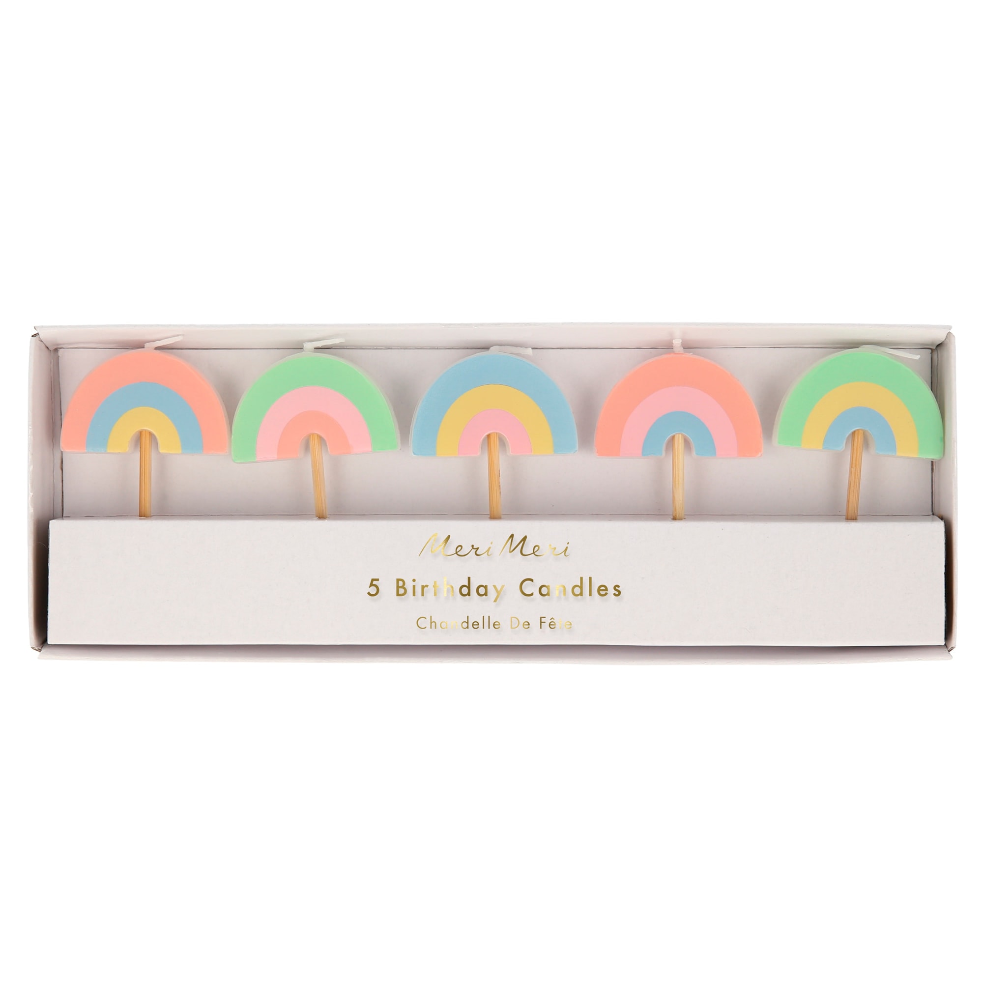 Rainbow Candles - Gökkuşağı Mumlar - 5li