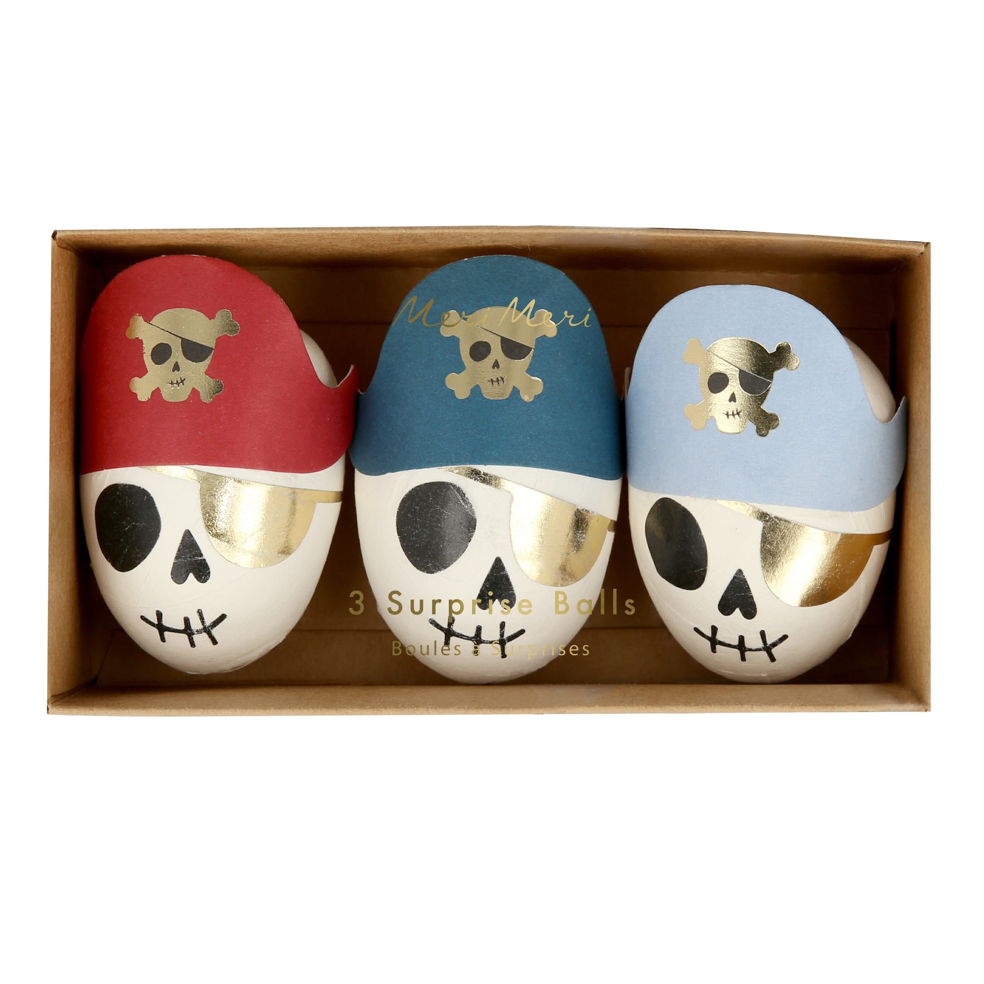 Pirate Skulls Surprise Balls - Korsan İskelet Sürpriz Toplar - 3lü