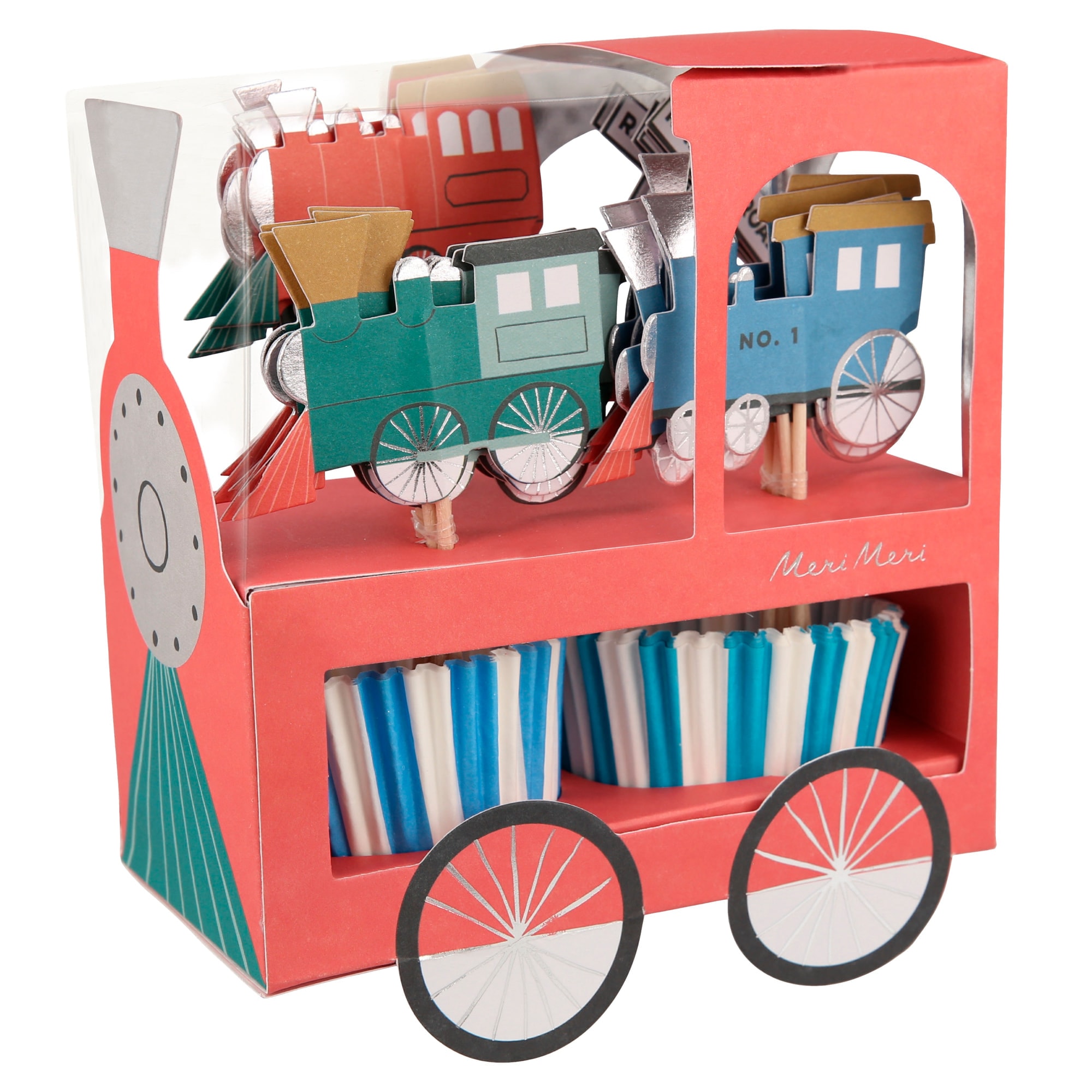 Train Cupcake Kit - Tren Cupcake Seti - 24'lü