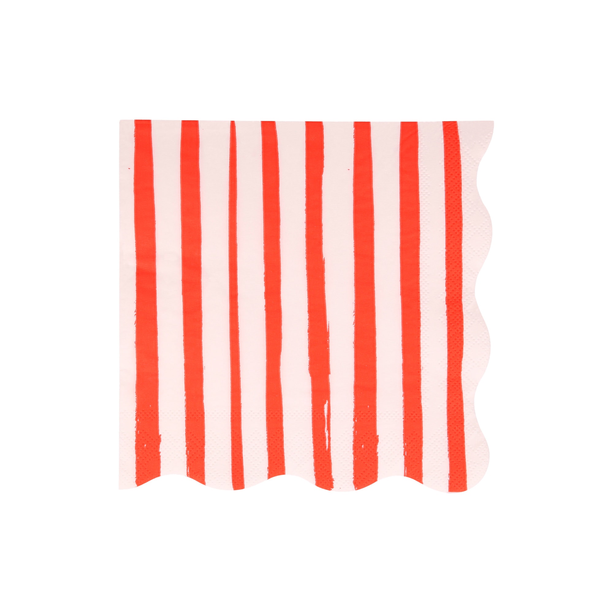 Red Stripe Napkins - Kırmızı Çizgili Peçeteler - L - 16'lı
