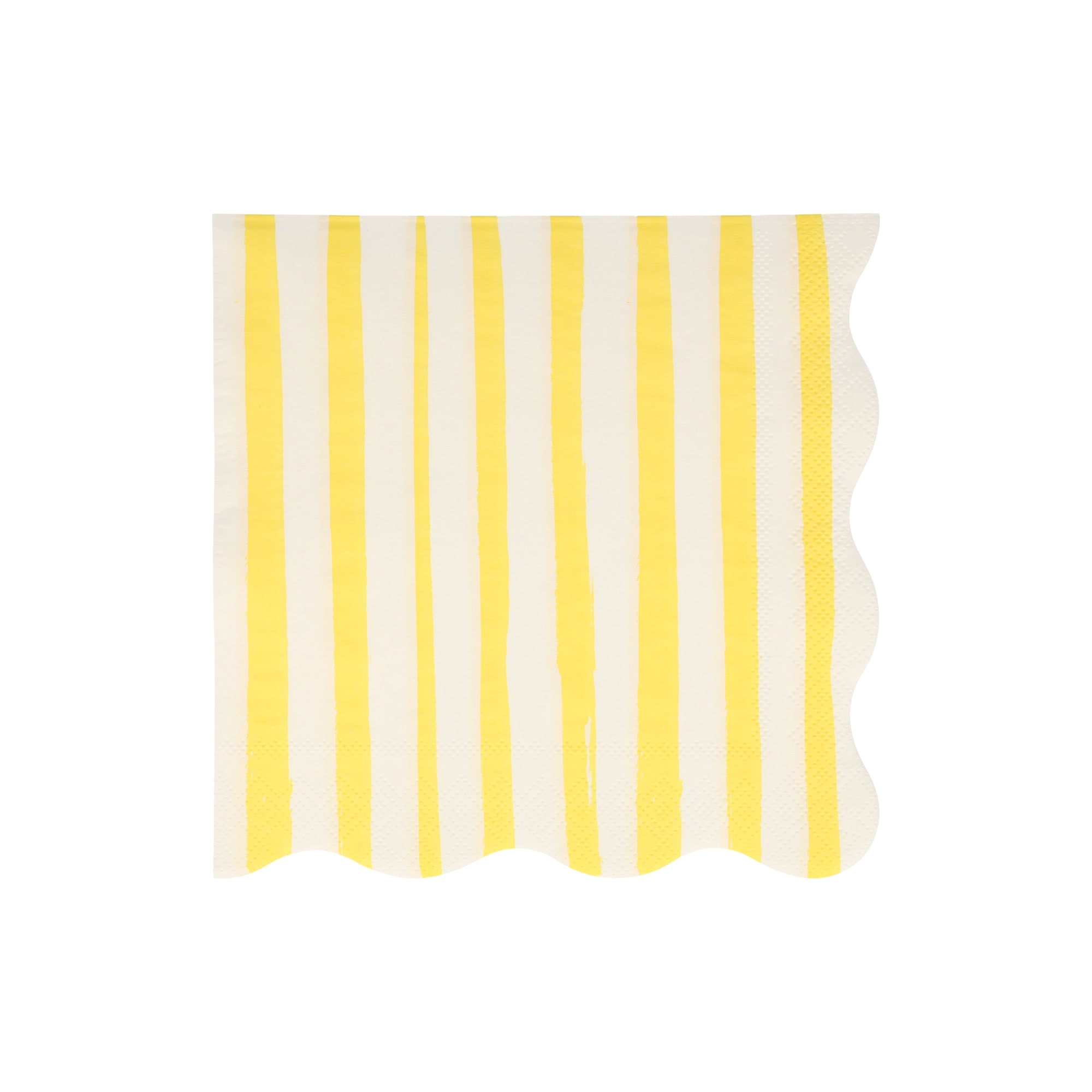 Yellow Stripe Napkins - Sarı Çizgili Peçete - L- 16'lı