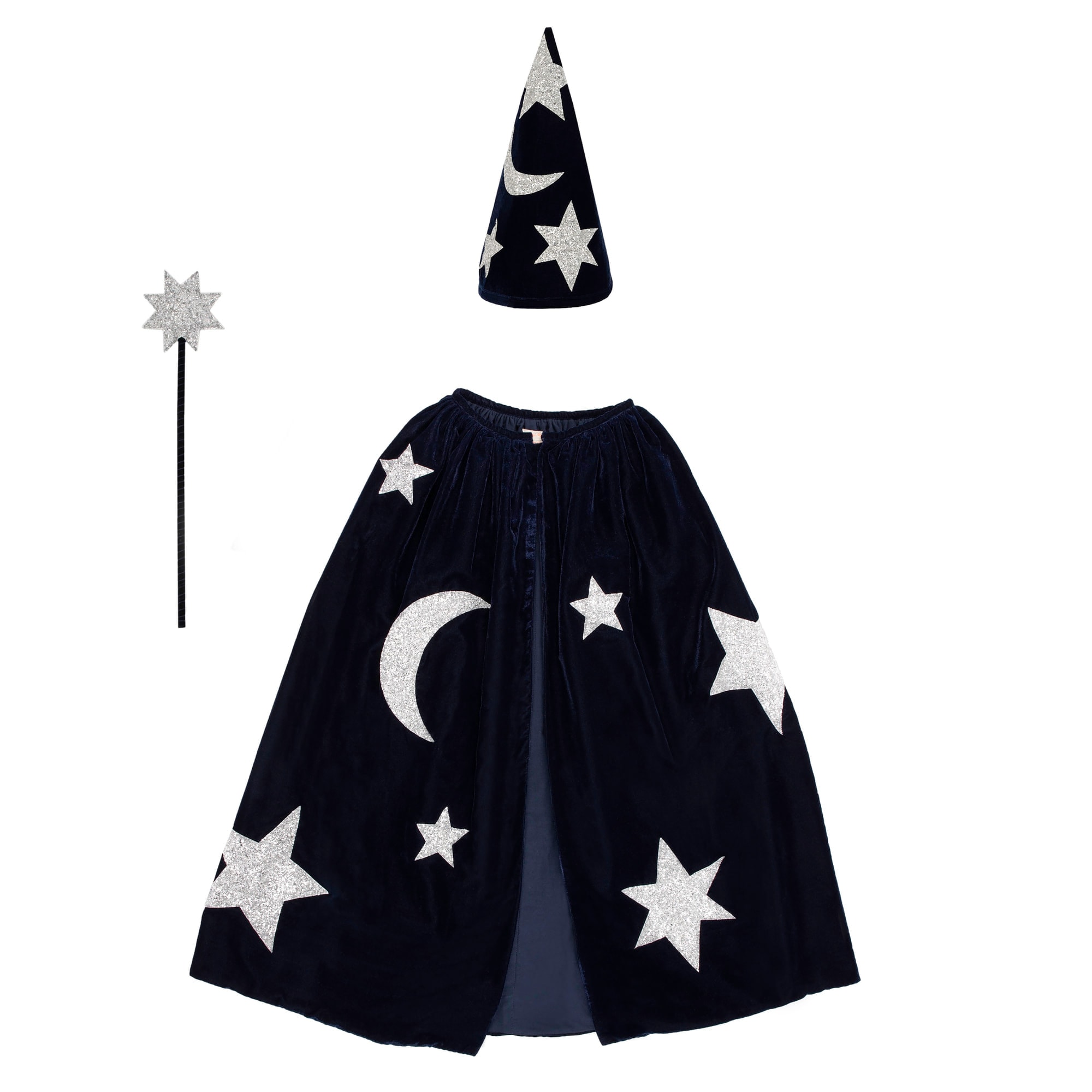Blue Velvet Wizard Costume - Mavi Büyücü Kostümü