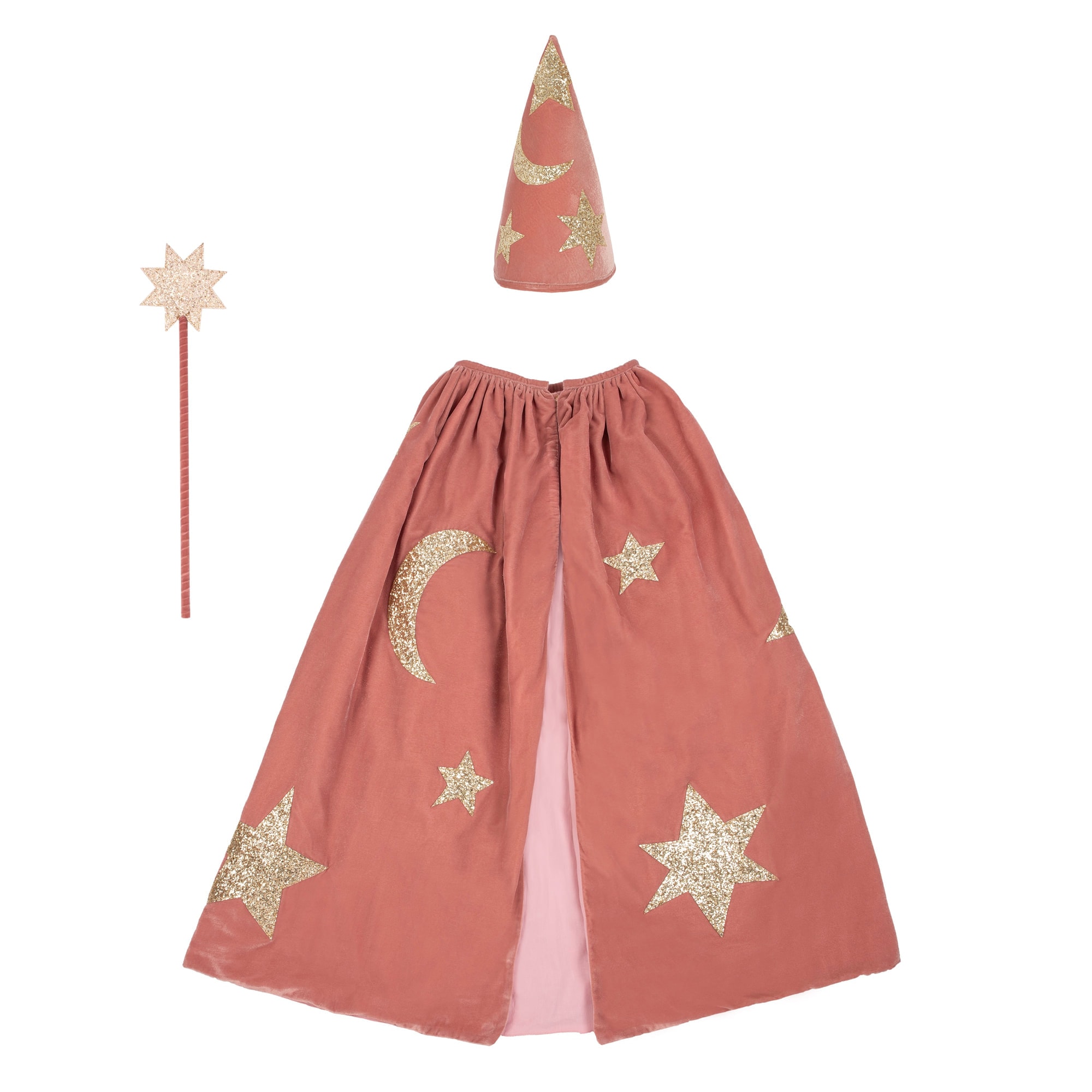 Pink Velvet Wizard Costume - Pembe Büyücü Kostümü