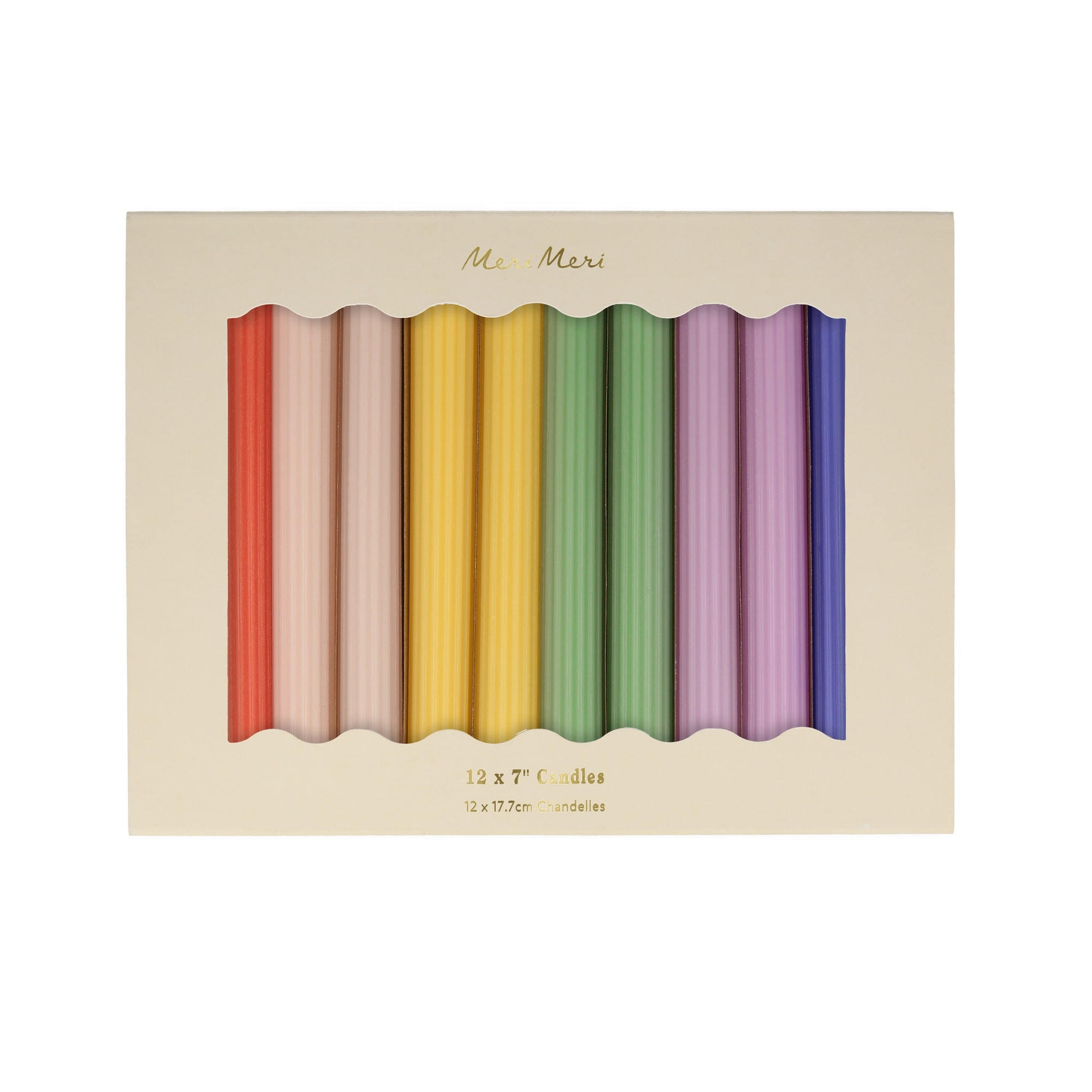 Rainbow Taple Candles - Gökkuşağı Masa Mumları (12'li)