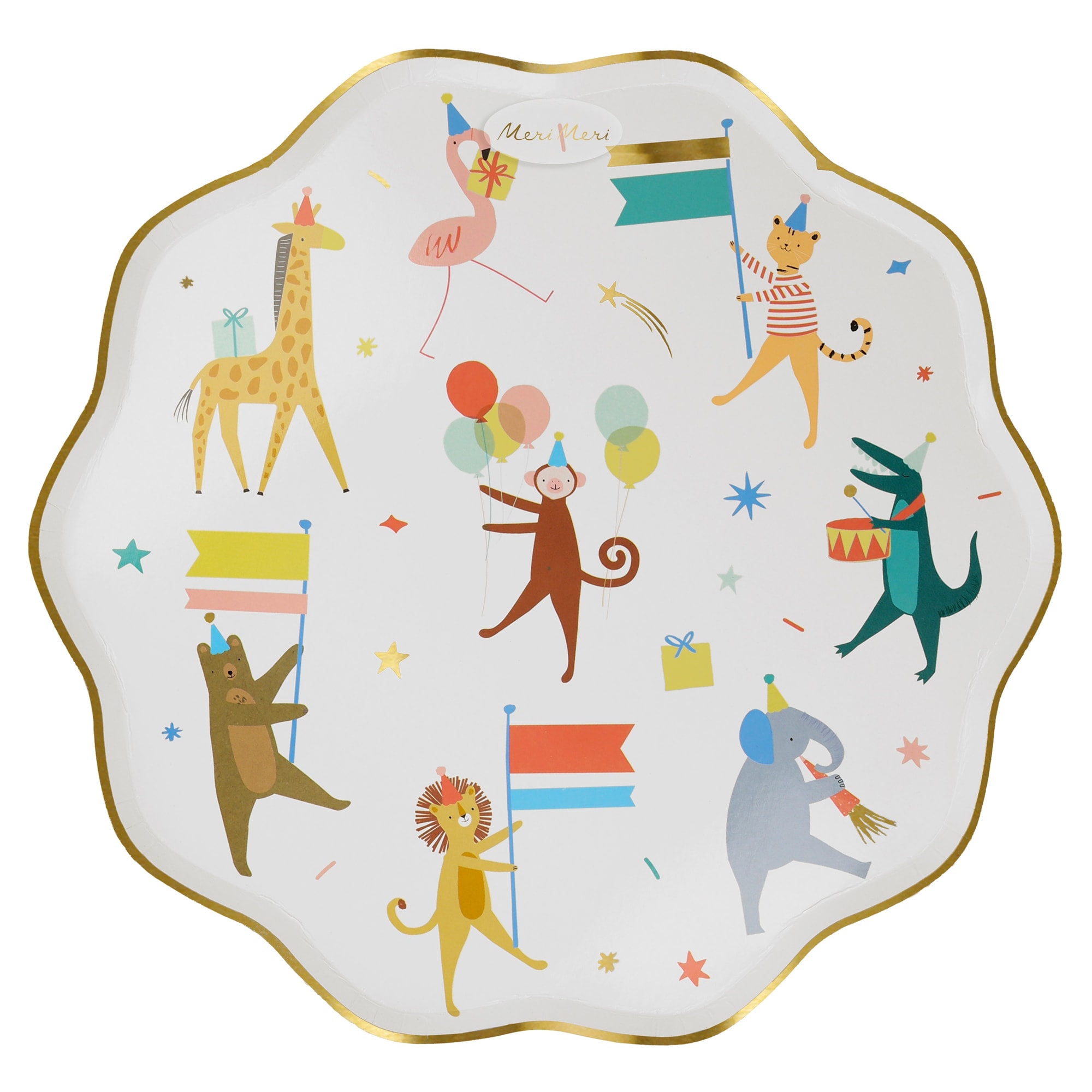Animal Parade Dinner Plates - Hayvan Geçit Töreni Tabaklar (L) (8'li)
