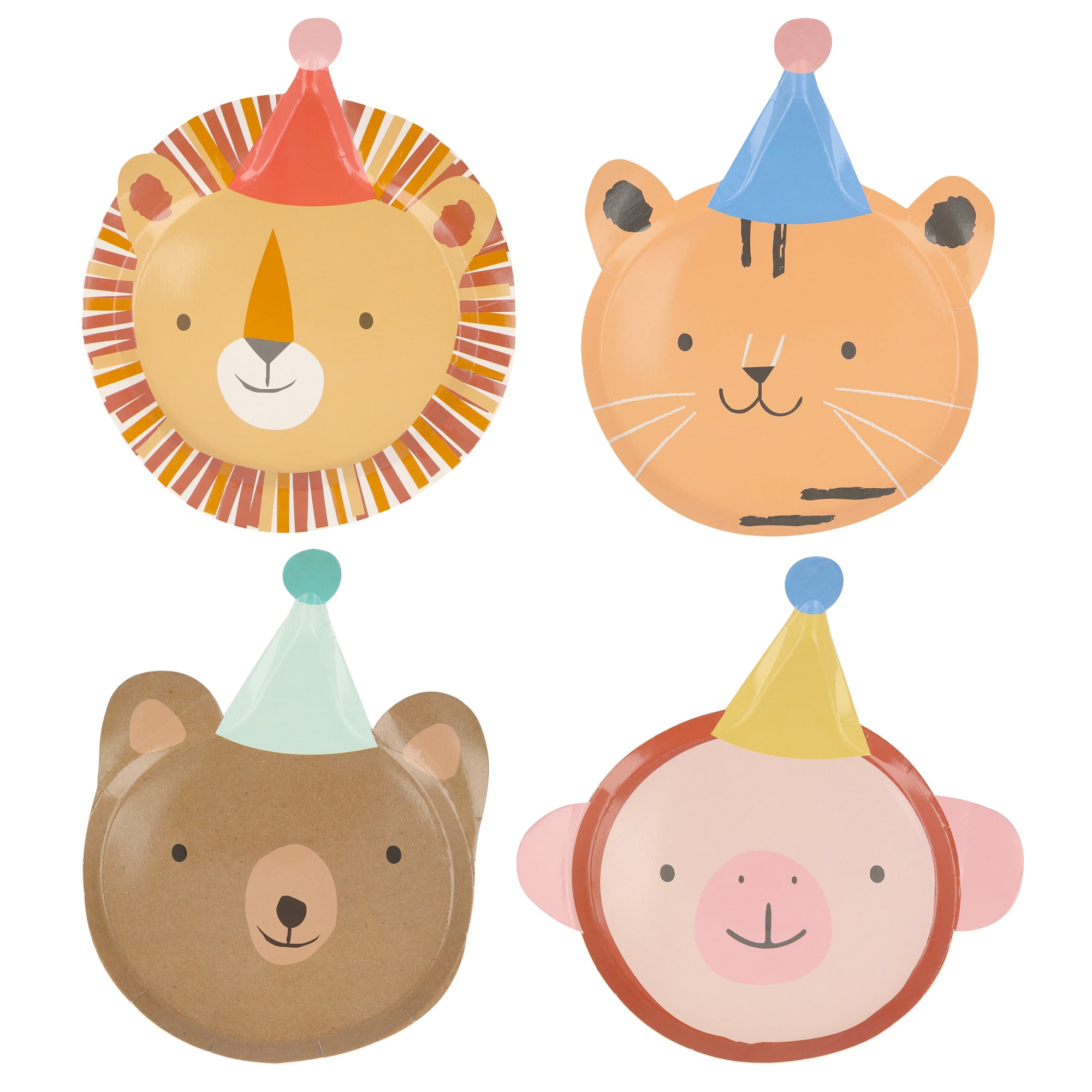 Animal Parade Die Cut Plates - Hayvan geçit Töreni Tabaklar (8'li)