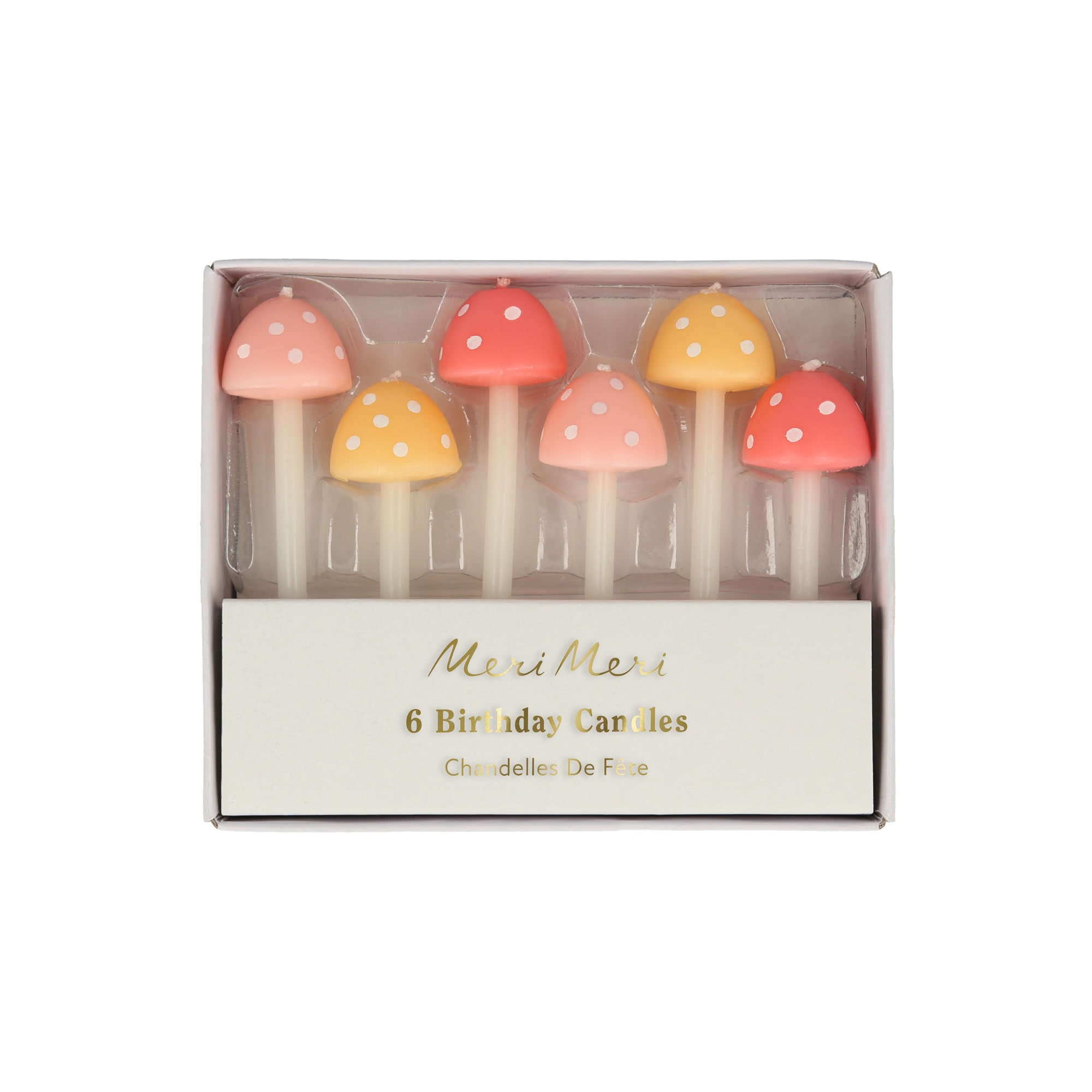 Mushroom Birthday Candles - Mantar Doğum Günü Mumları - 6'lı
