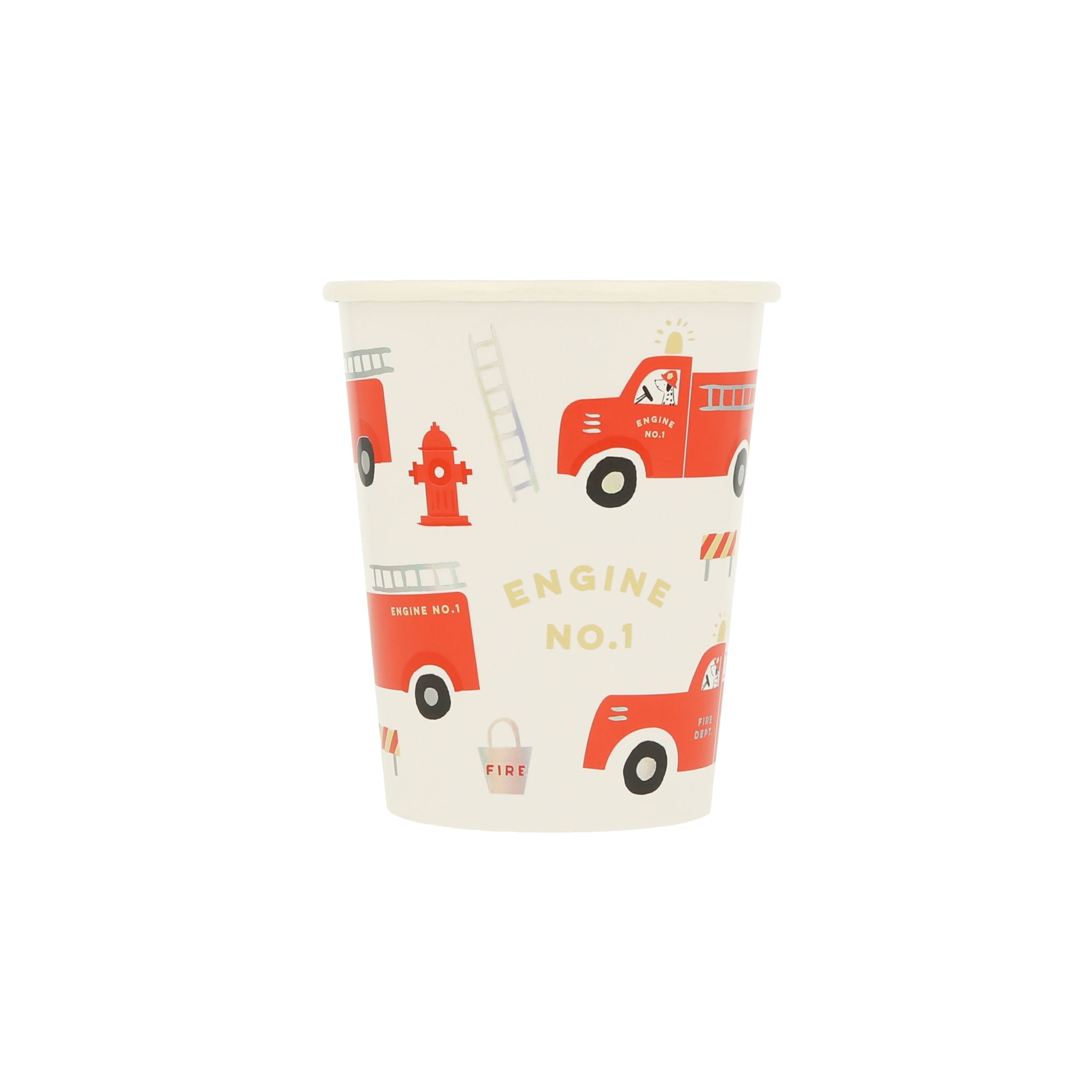 Fire Truck Cups - İtfaiye Bardaklar - 8'li