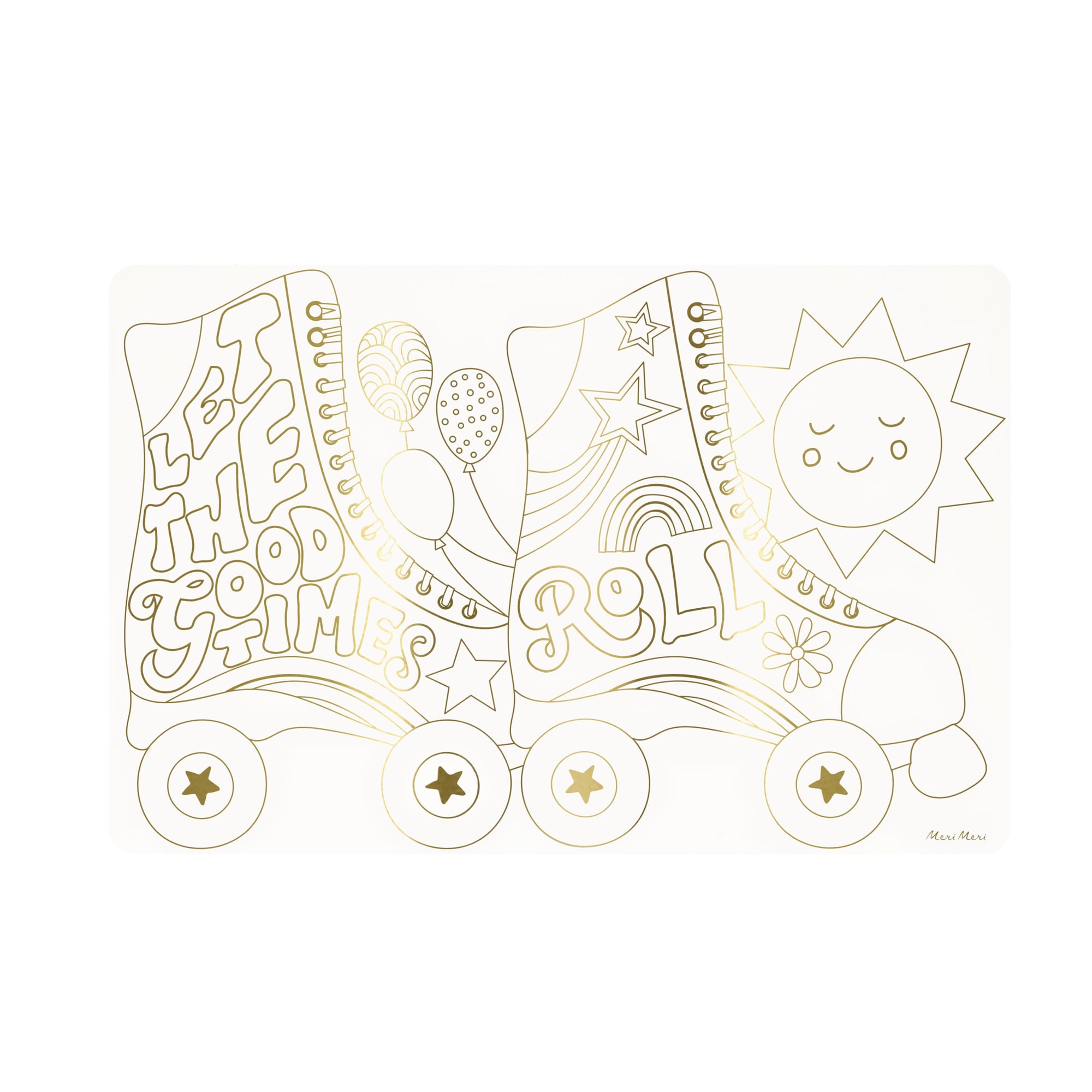 Happy Icons Colouring Placemats - Mutlu Semboller Boyama Amerikan Servisleri (x8)