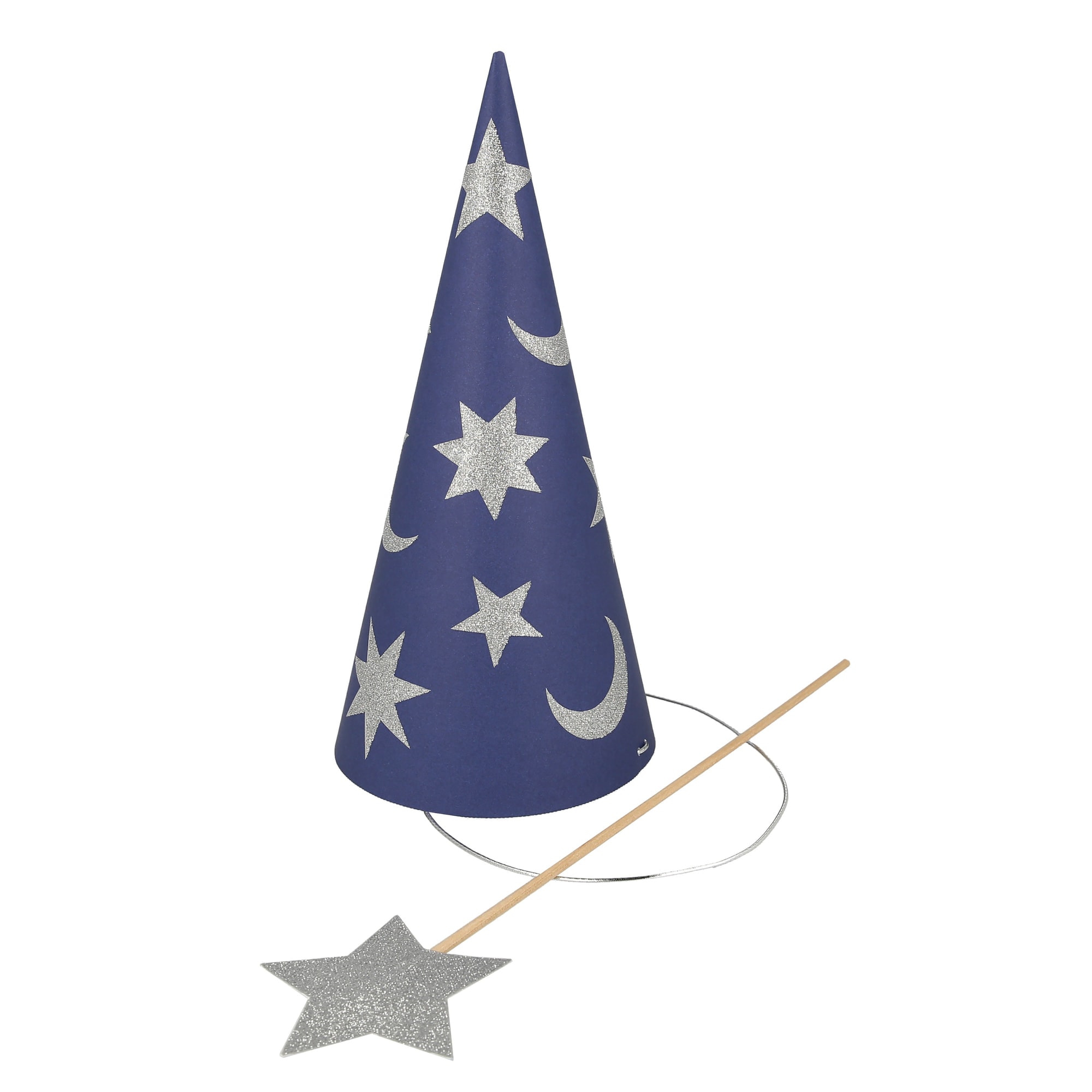 Wizard Party Hats & Wands - Sihirbaz Parti Şapkaları & Sihirli Değnekler (6'lı)