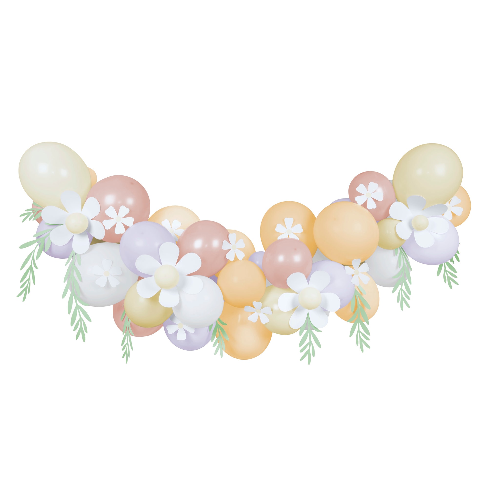 Papatya Balon Zinciri - Pastel - 51 Balon