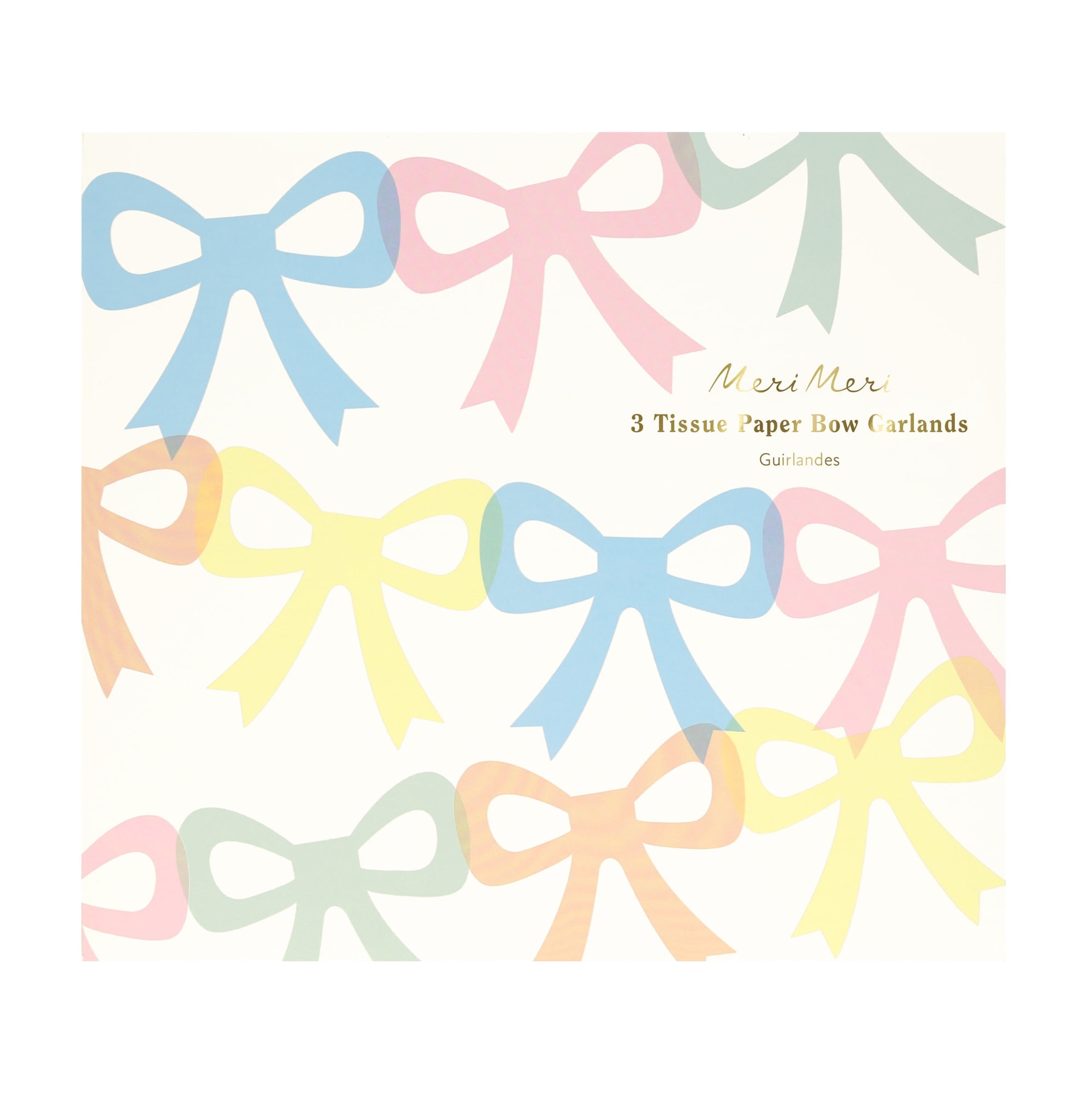 Tissue Paper Bow Garland - Fiyonk Asılan Süsler (x3)