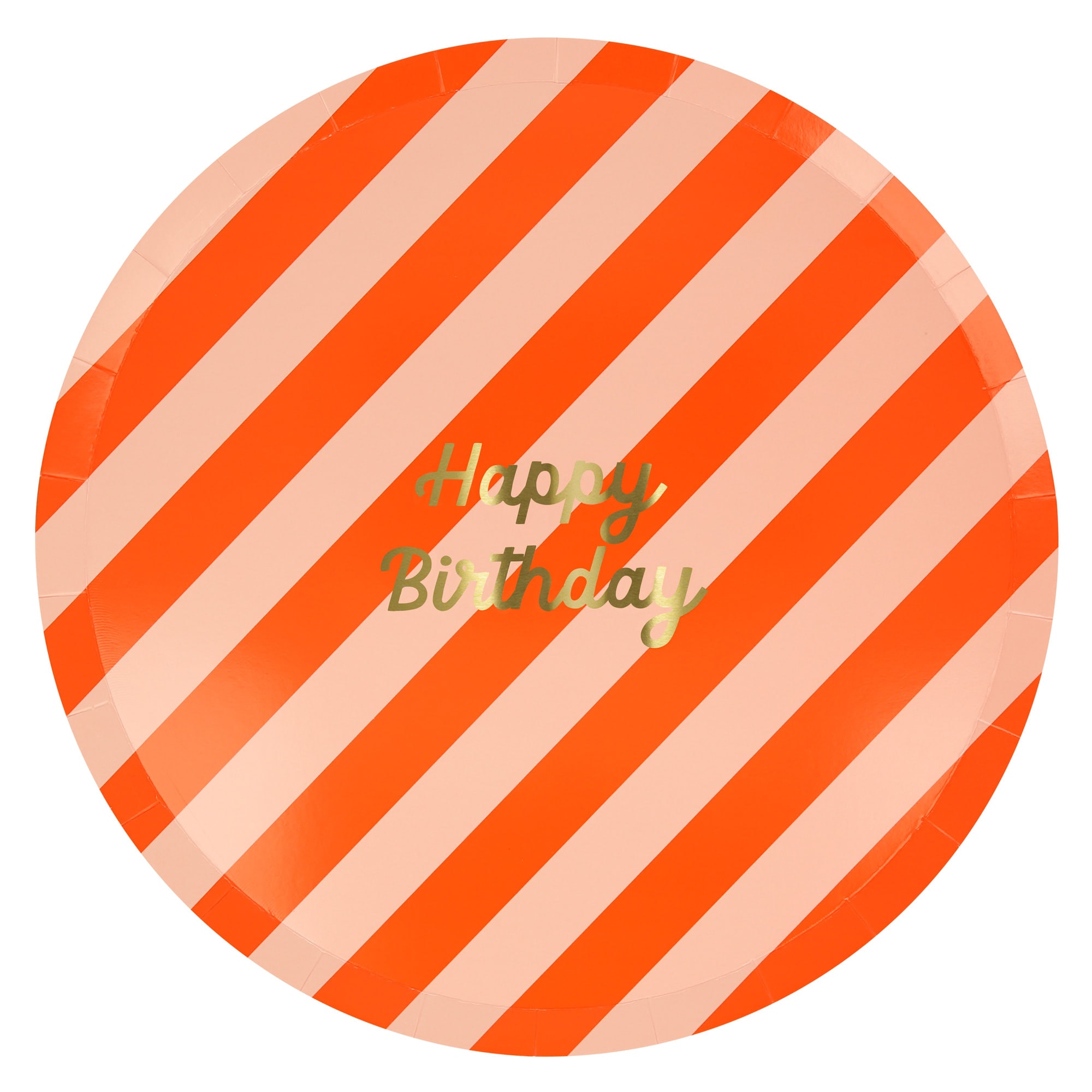 Stripe Happy Birthday Dinner Plates - Çizgili Happy Birthday Tabaklar (L) (x8)
