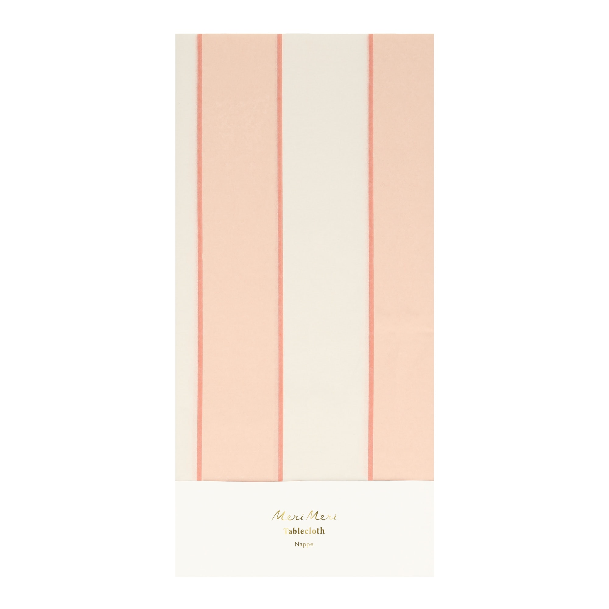 Peach Stripe Tablecloth - Şeftali Tonlu Çizgili Kağıt Masa Örtüsü