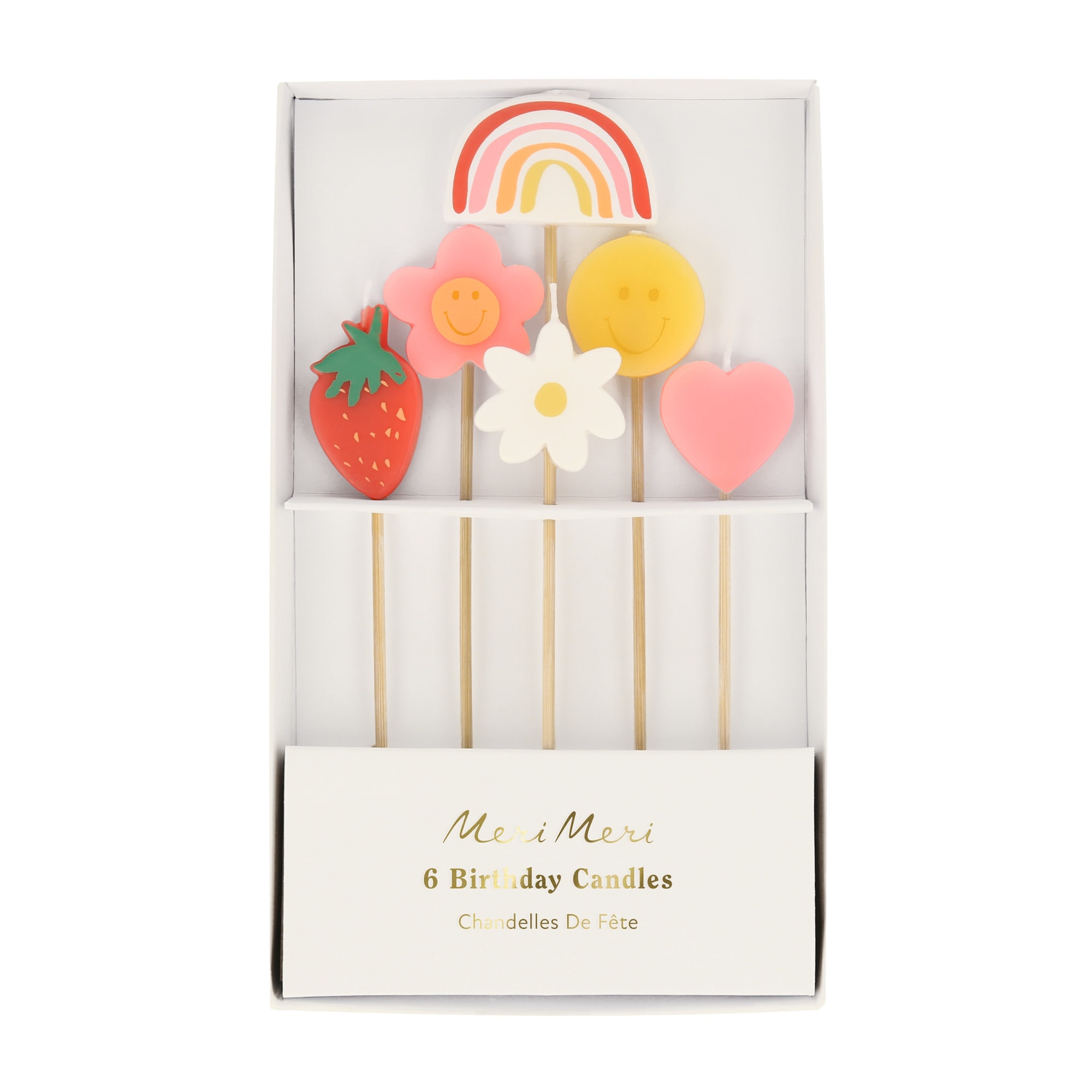 Happy Face Icons Candles - Mutlu Yüz Semboller Mumlar (x6)
