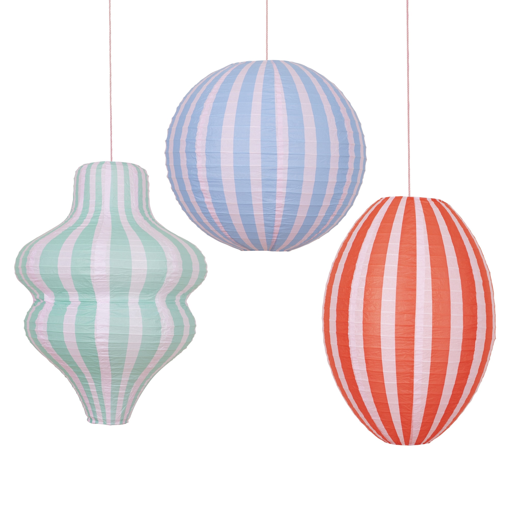 Stripy Lanterns - Çizgili Fenerler (3'lü)