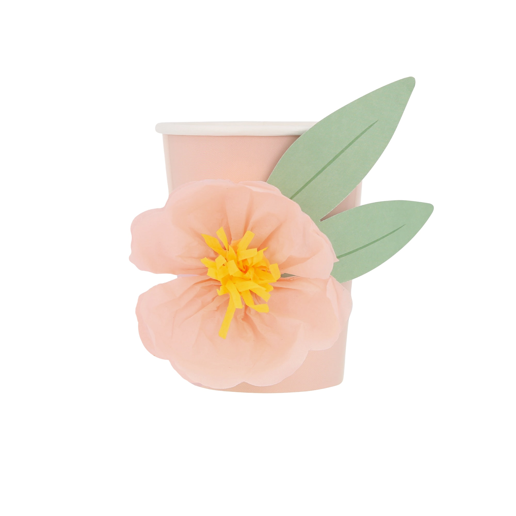 Paper Flower Cups - Kağıt Çiçekli Bardaklar (x8)