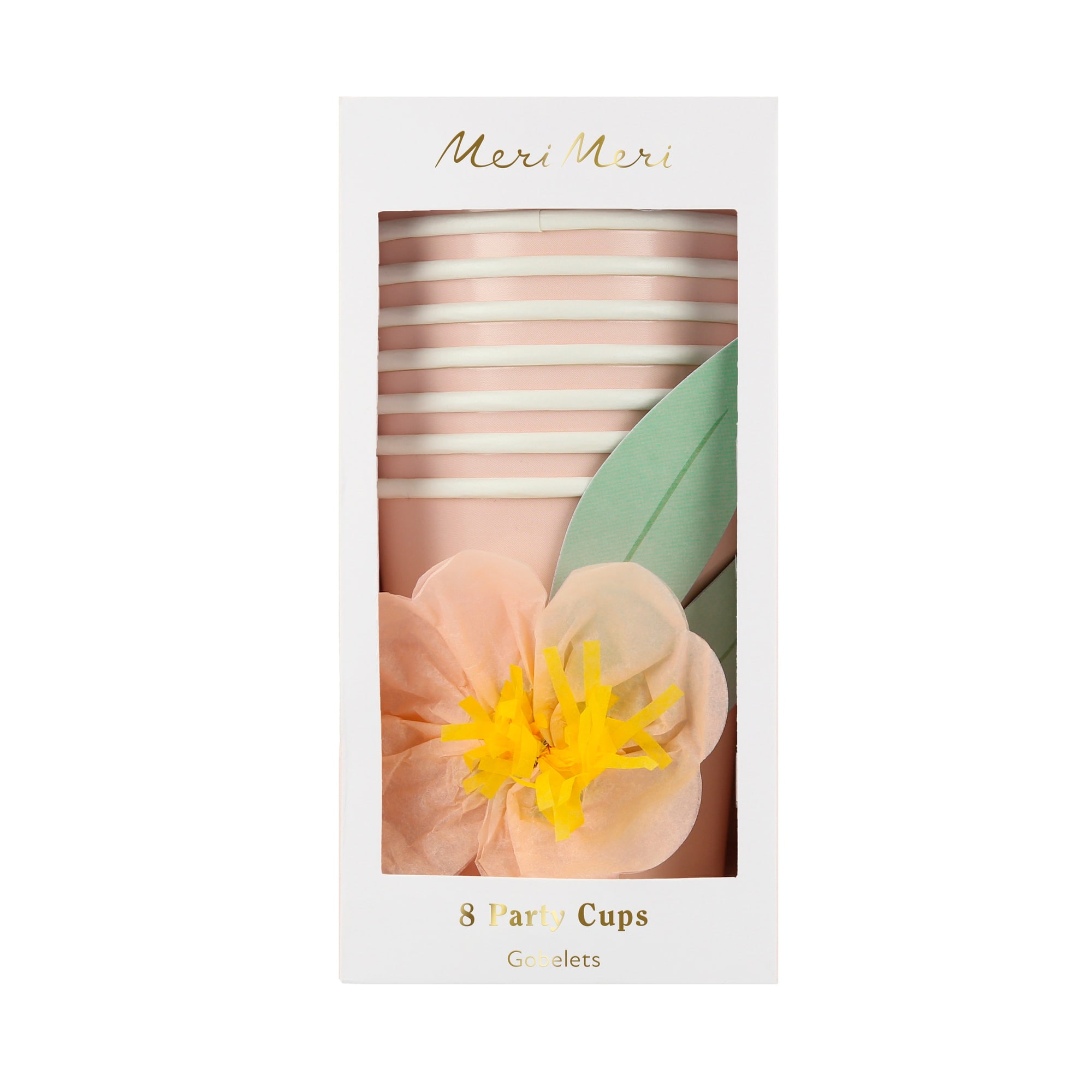 Paper Flower Cups - Kağıt Çiçekli Bardaklar (x8)