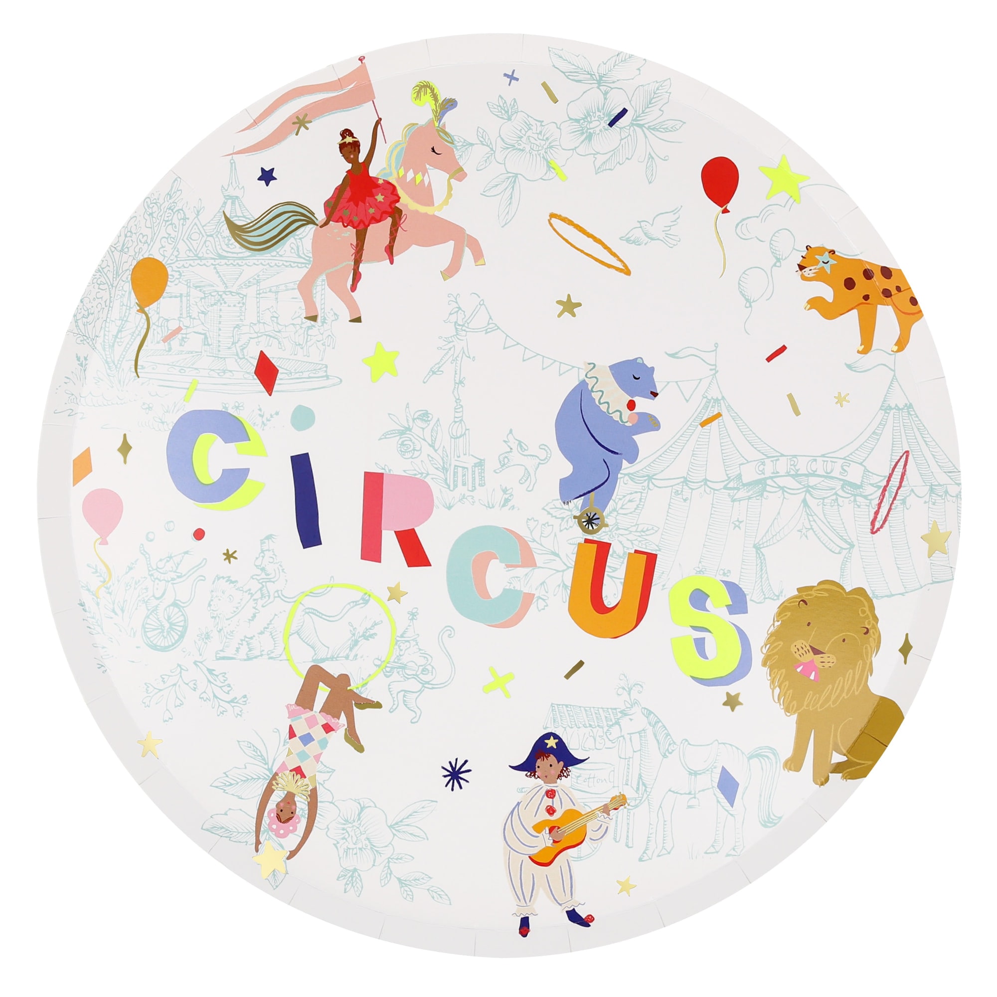 Circus Dinner Plates - Sirk Tabaklar (L) (x8)