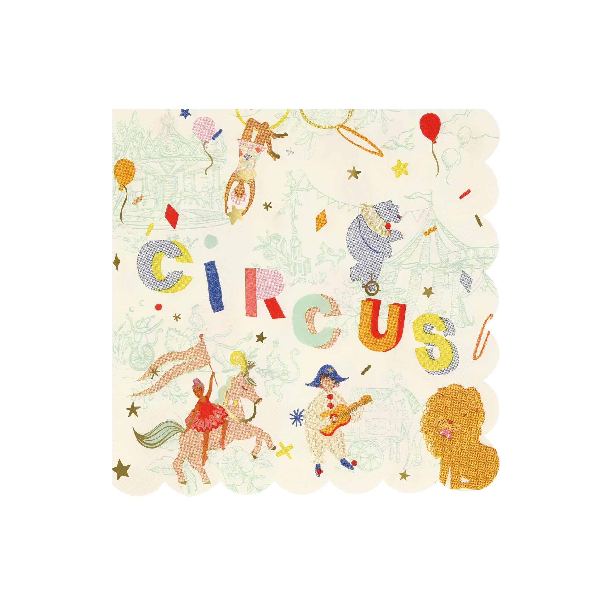 Circus Large Napkins - Sirk Peçeteler (L) (x16)