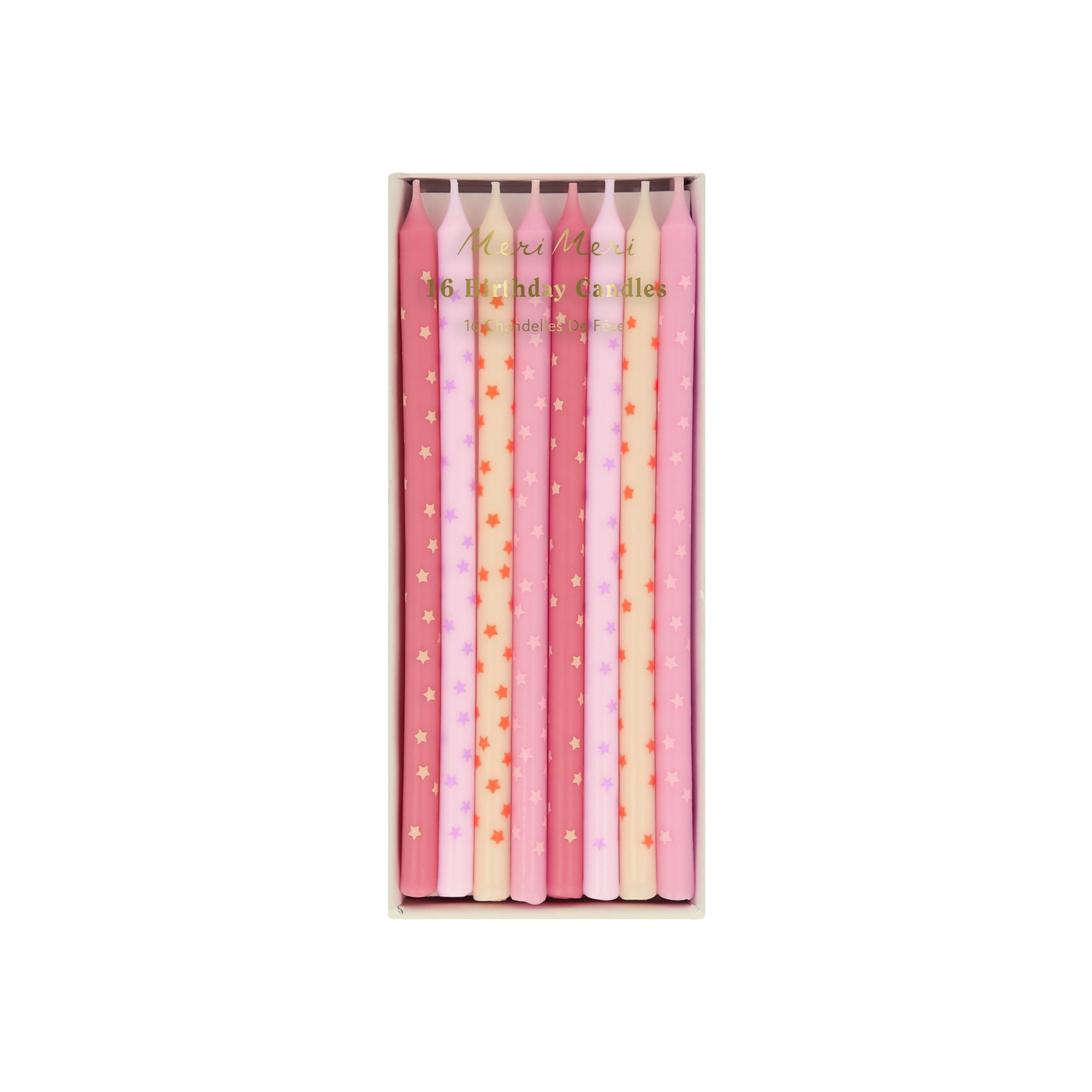 Pink Stars Candles - Pembe Yıldızlar Mumlar (x16)