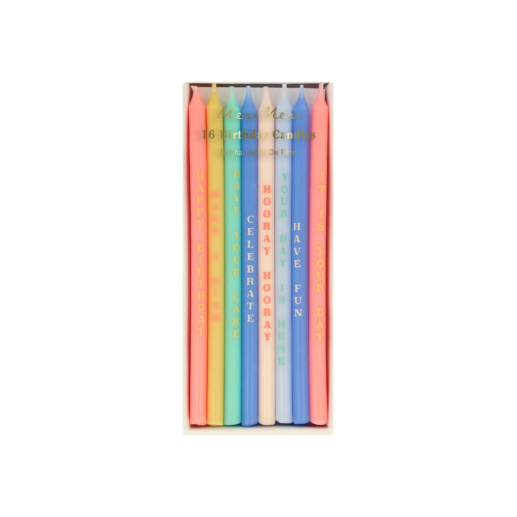 Birthday Phrases Candles - Doğum Günü Tebrik Yazıları Mumlar (x16)