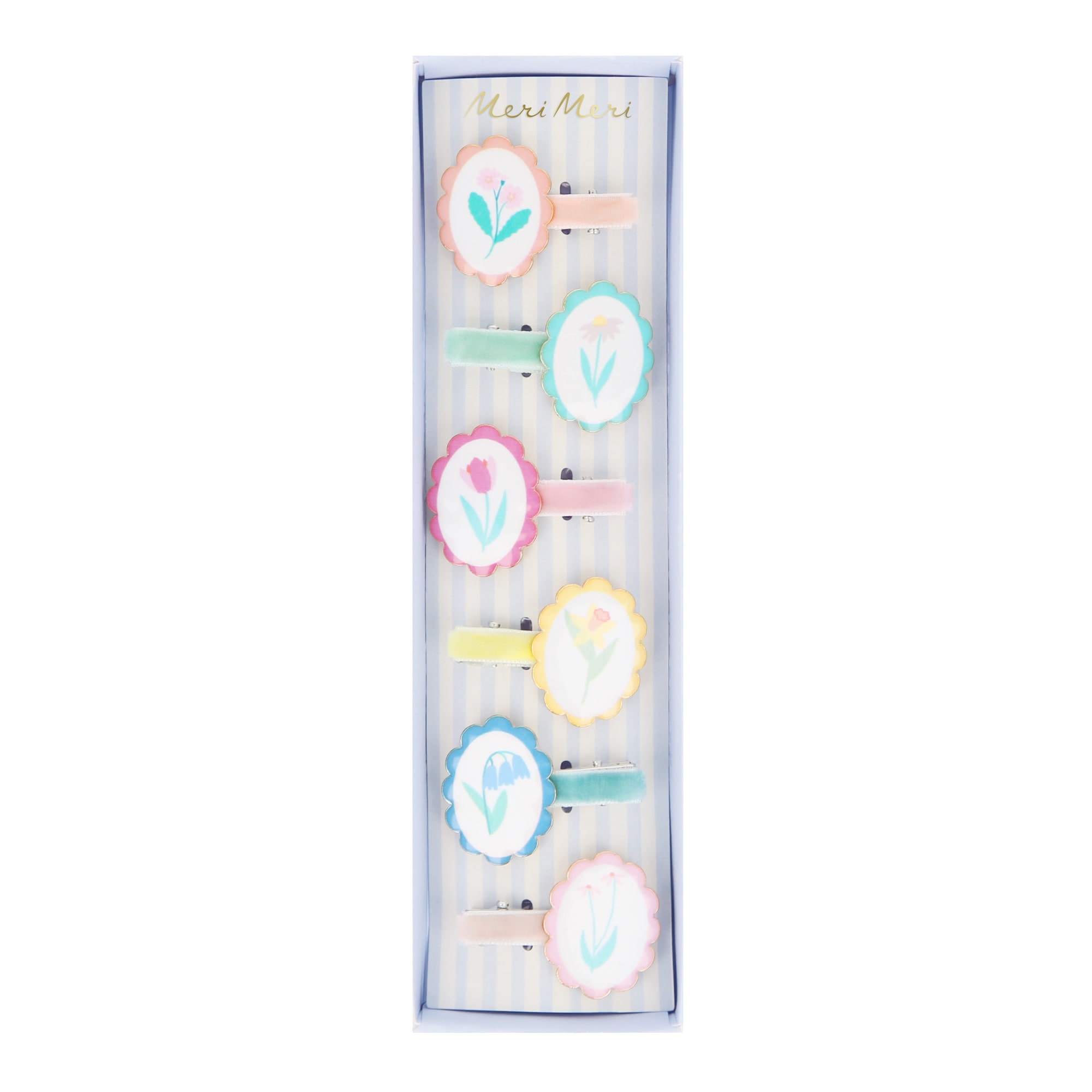 Flower Cameo Saç Tokaları - 6 Adet