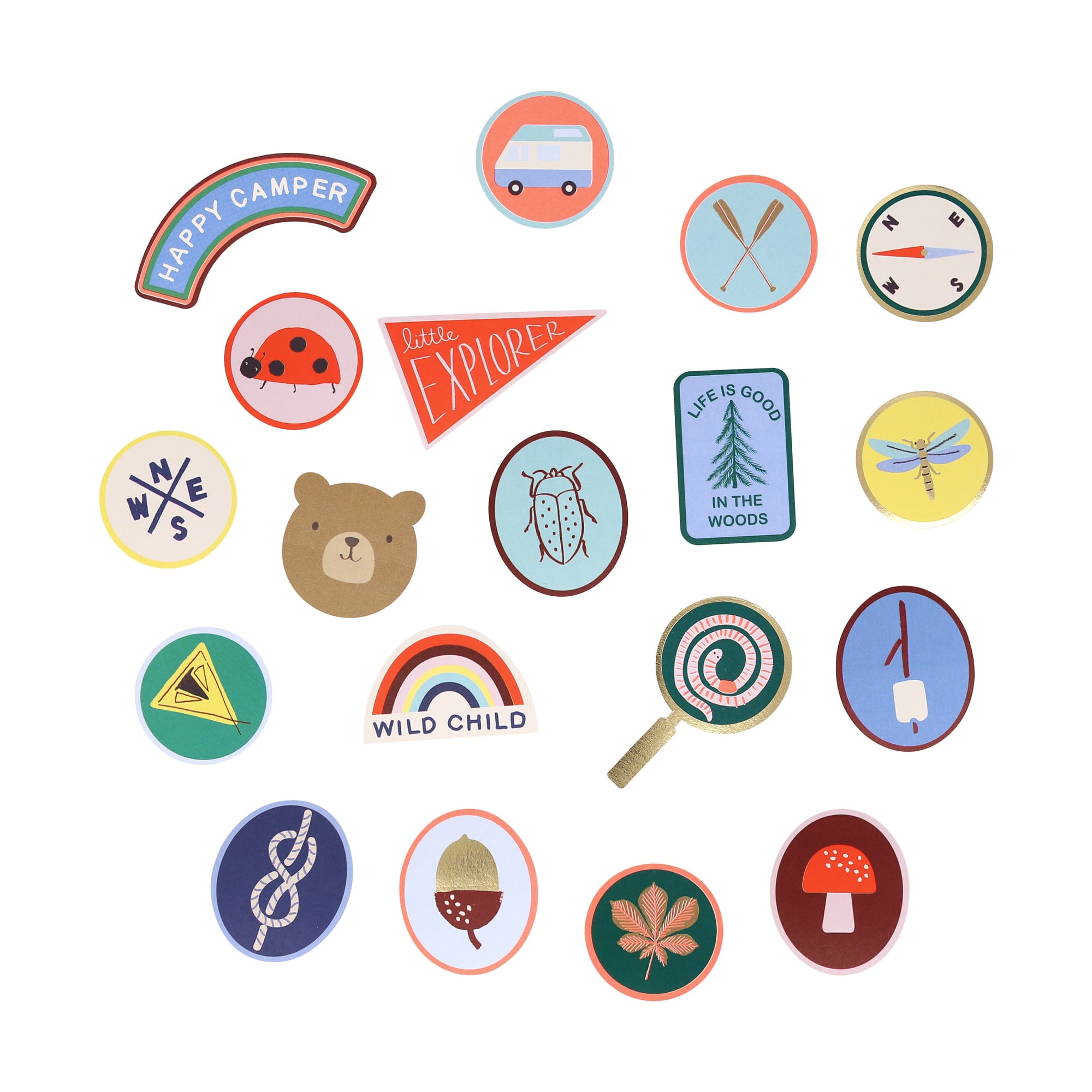Kamp Die-Cut Stickers - 25 Adet