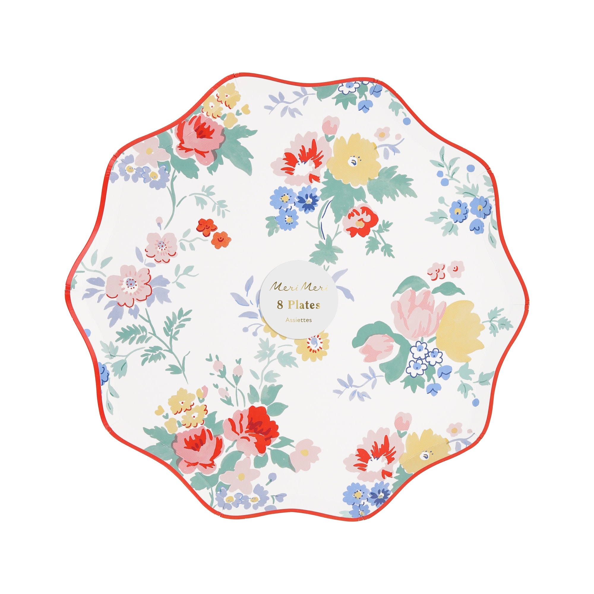Vintage Floral Tabaklar - M - 8 Adet